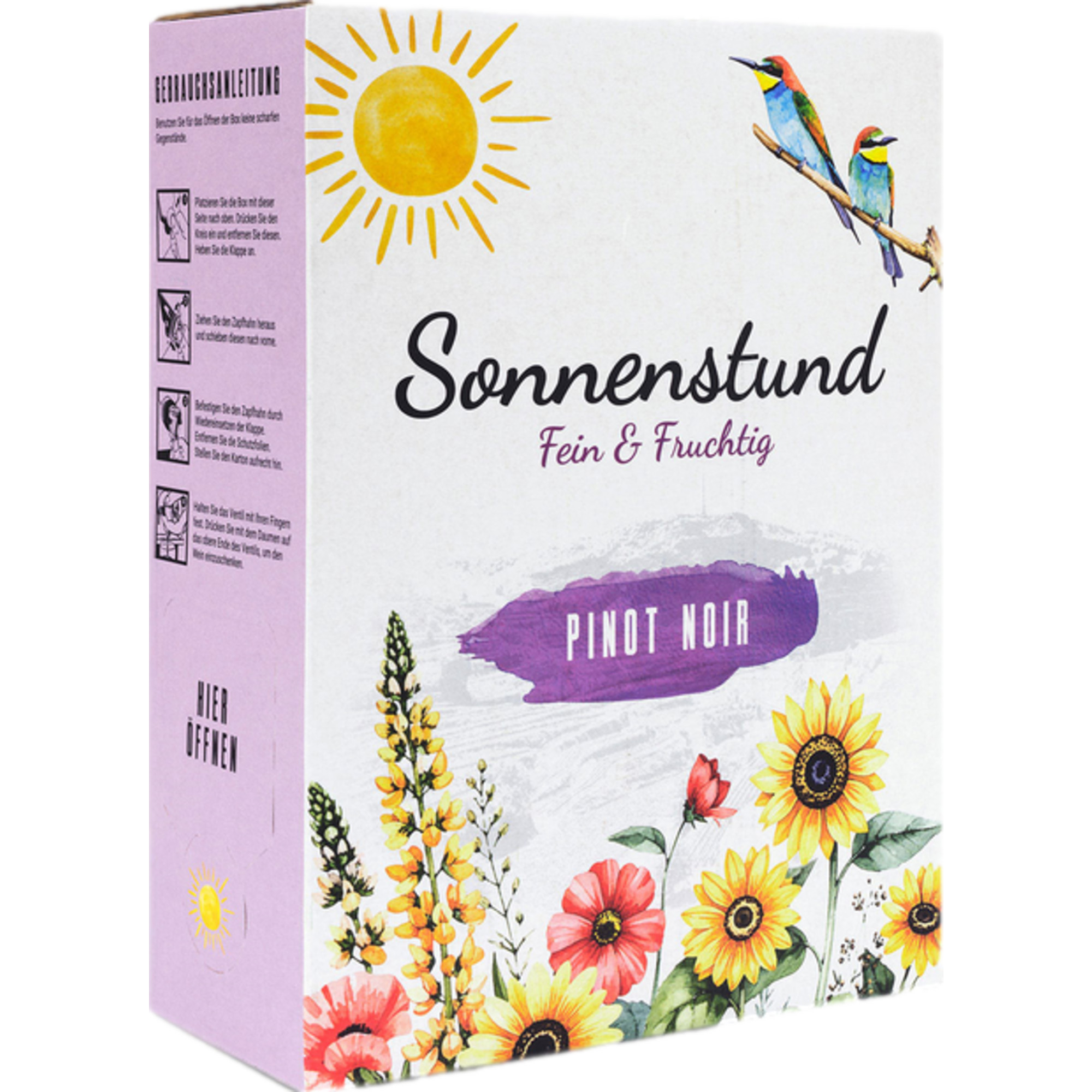 Oberrotweiler Sonnenstund Pinot Noir, Feinfruchtig, Baden, Bag in Box, 3,0 L, Baden, Rotwein