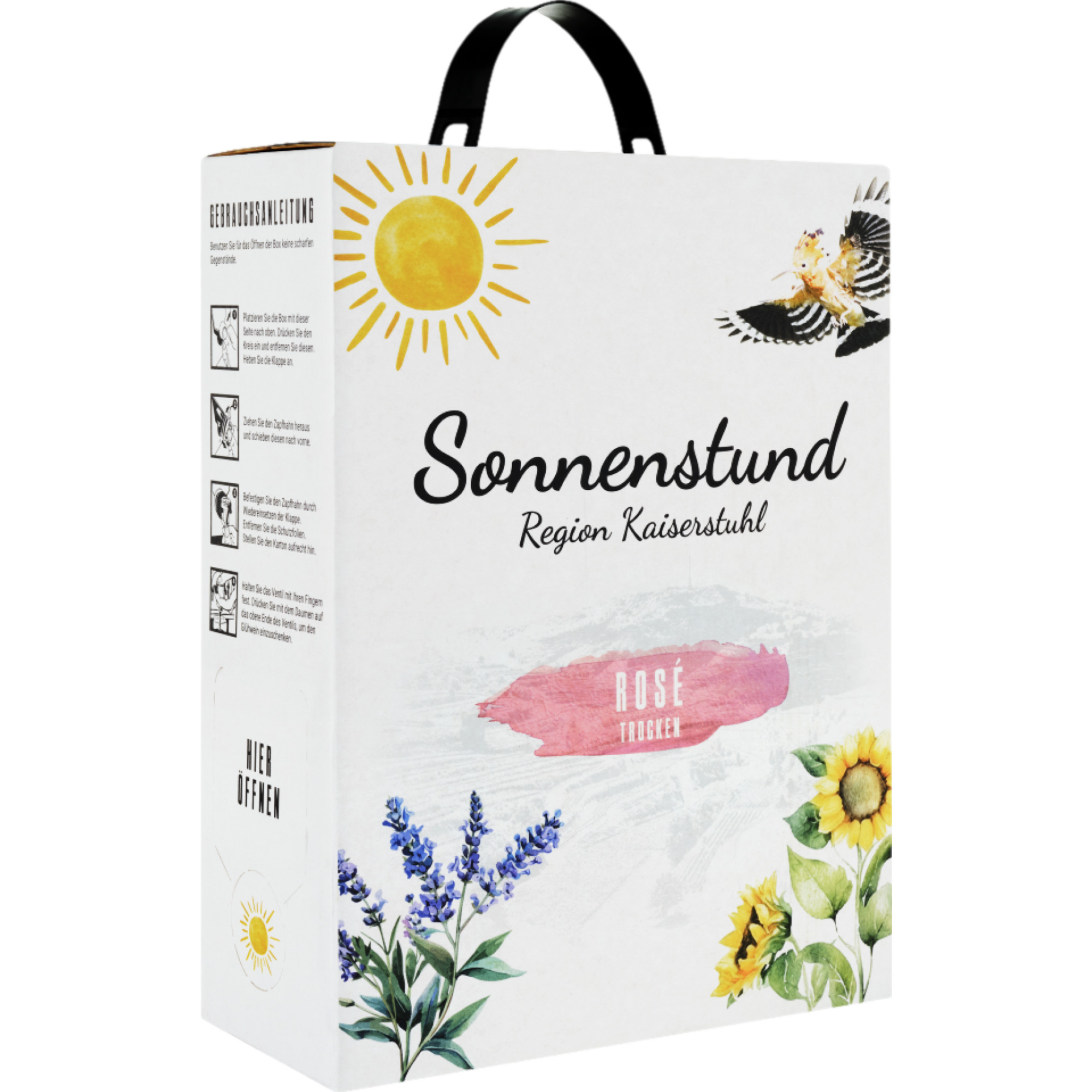 Oberrotweiler Sonnenstund Rosé QbA, Trocken, Baden, Bag in Box 3,0 L, Baden, 2024, Roséwein