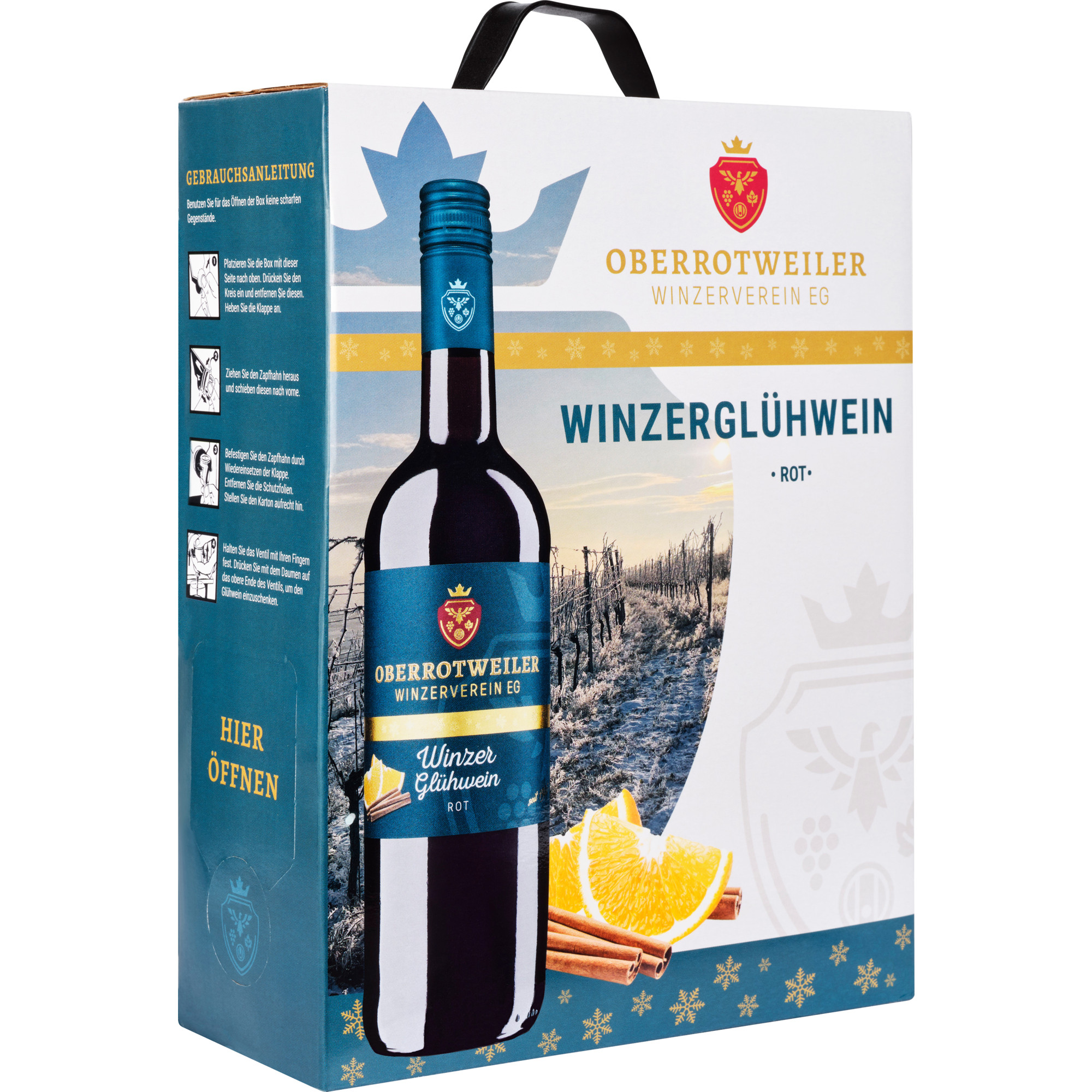 Oberrotweiler Winzerglühwein Rot, Aromatisiertes weinhaltiges Getränk,Bag in Box 3 L, Baden, Rotwein