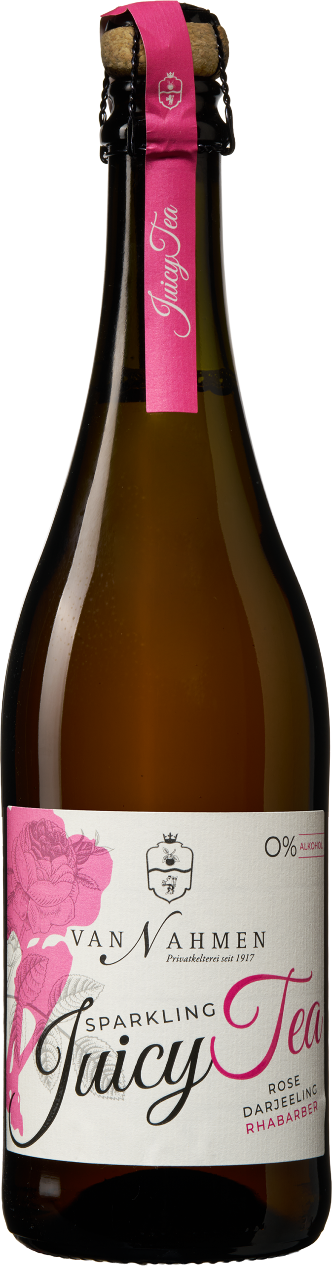 (Organic) Juicy Sparkling Tea Rose Darjeeling Rhabarber 0% - die Weinbörse