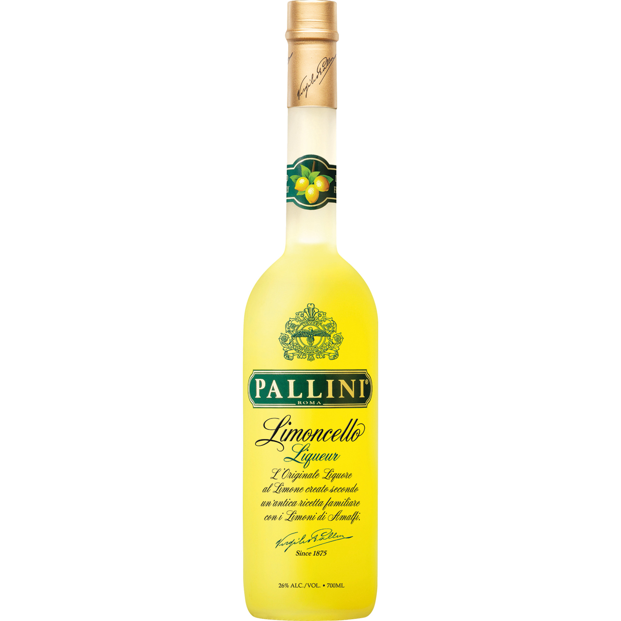 Pallini Limoncello, Roma, 0,7 L, 26 % Vol., Latium, Spirituosen