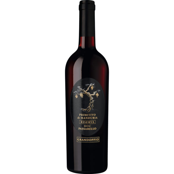 Passarello Grandoppio Primitivo Riserva, Primitivo di Manduria Riserva DOC, Apulien, 2022, Rotwein