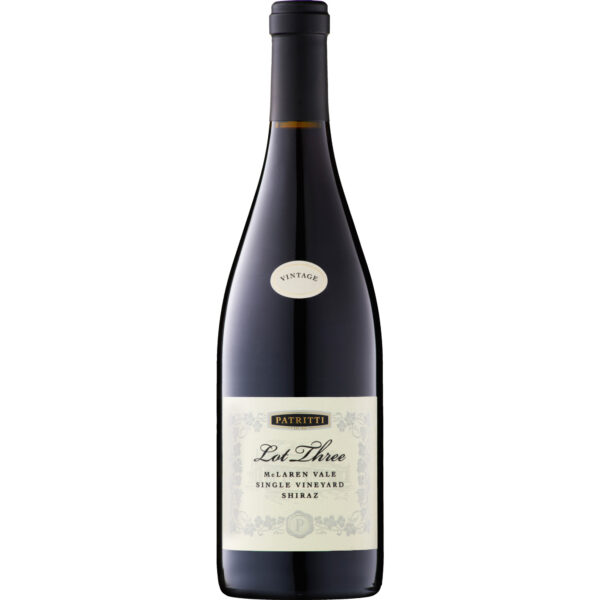 Patritti Lot Three Shiraz, McLaren Vale, South Australia, 2016, Rotwein