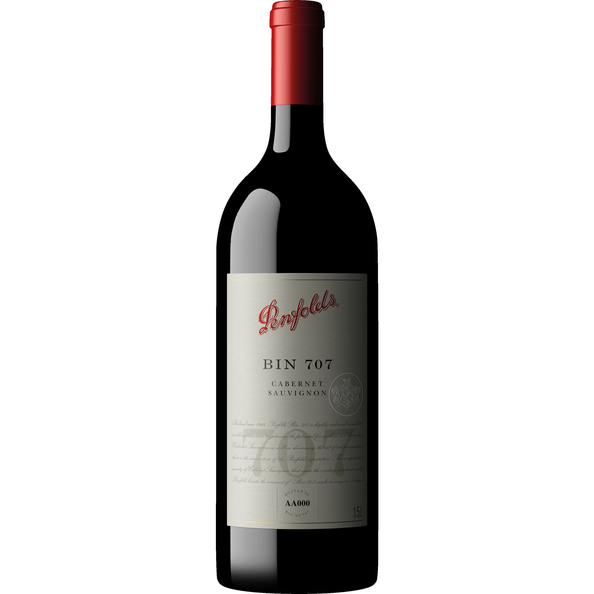 Penfolds Bin 707 Cabernet Sauvignon, South Australia, Magnum, South Australia, 2018, Rotwein