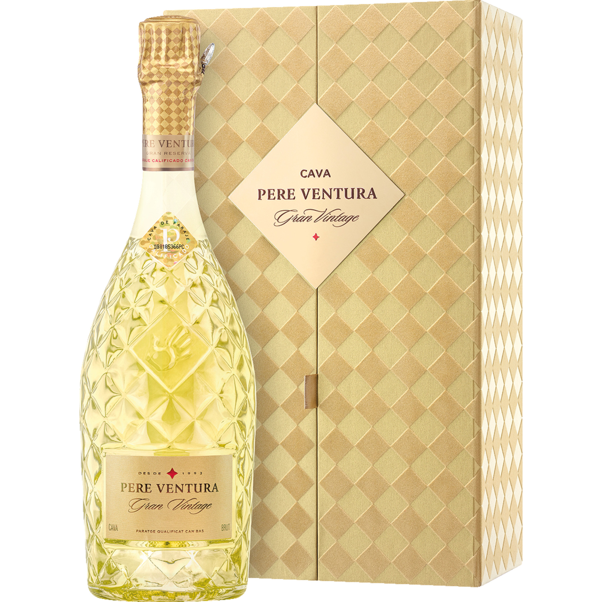 Pere Ventura Gran Vintage, Brut, Cava DO, Geschenkverpackung, Cava, 2016, Schaumwein