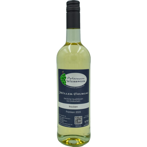 Petermann Müller-Thurgau, Trocken, Franken, Franken, 2025, Weißwein