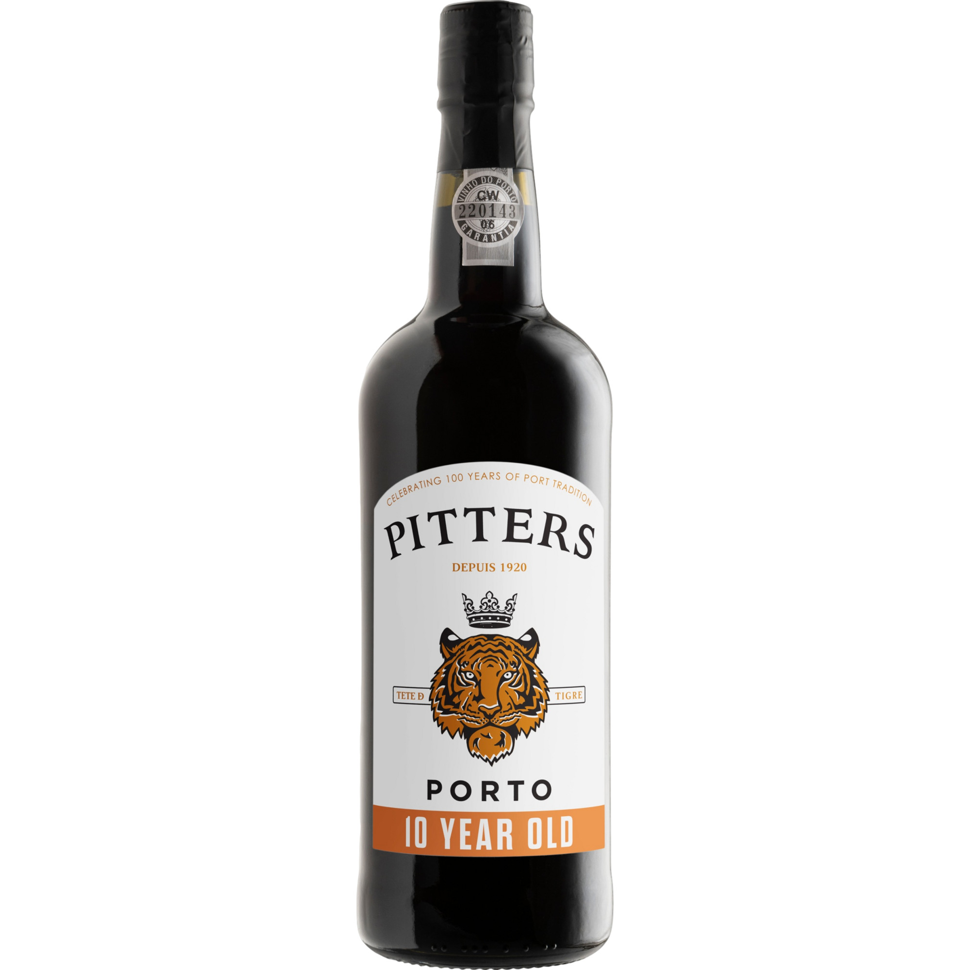 Pitters 10Year Port, Vinho do Porto DOC, 0,75 L, 20% Vol., Douro, Spirituosen