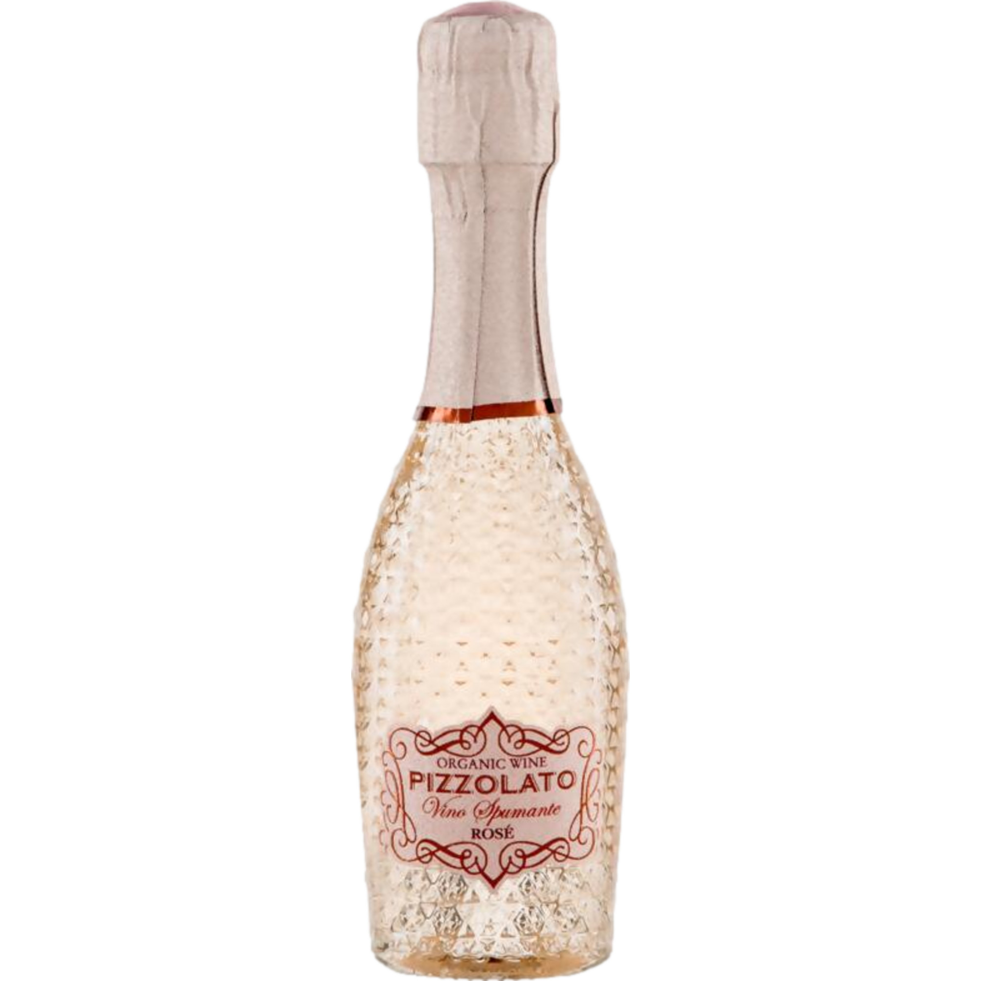 Pizzolato Prosecco Spumante Rosé Bio, Extra Dry, Prosecco DOC, 0,2 L, Venetien, Schaumwein