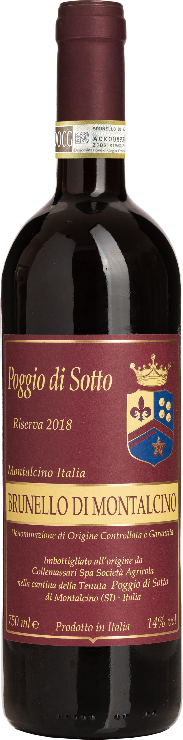 Poggio di Sotto Brunello di Montalcino Riserva DOCG 2018 Biologico