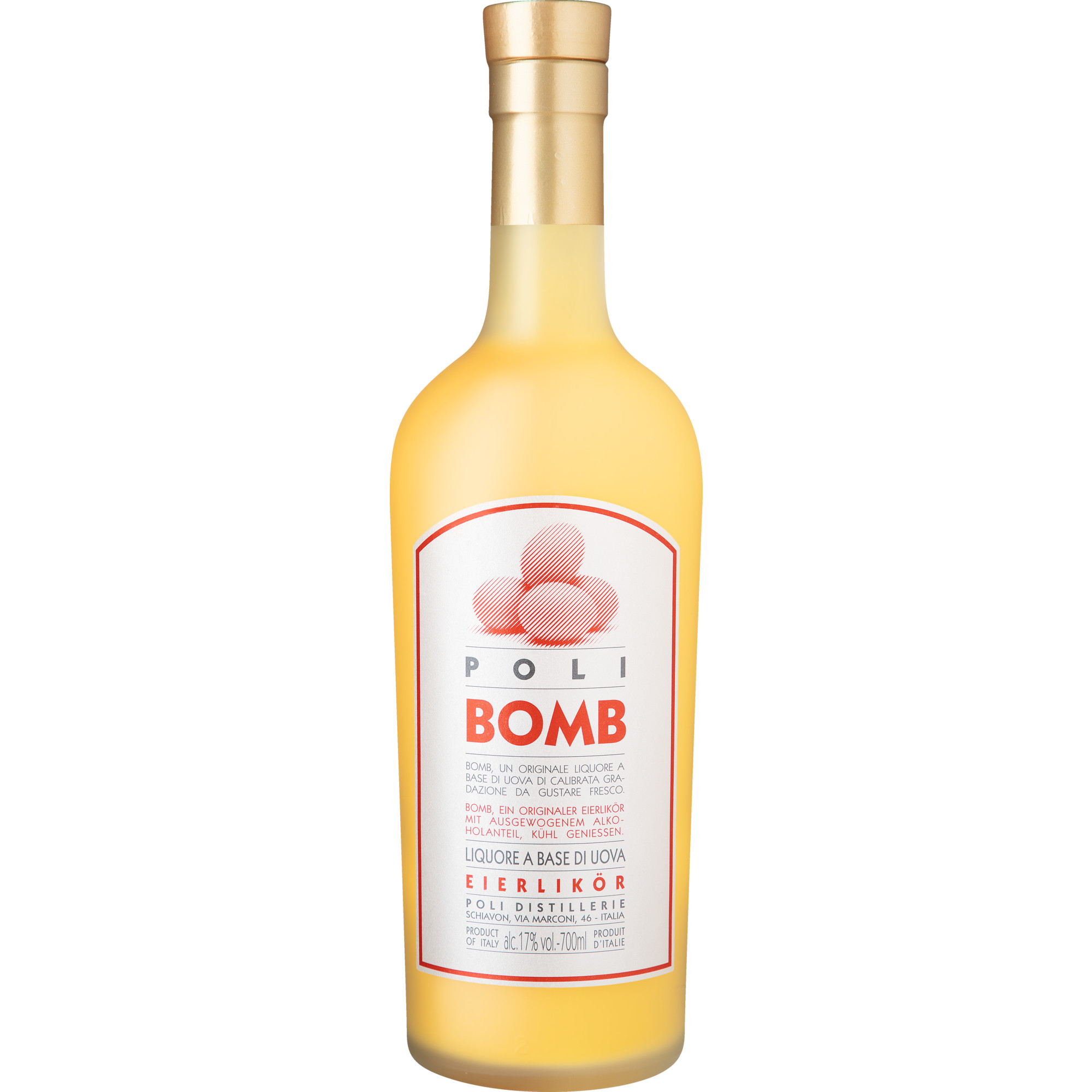 Poli Bomb Eierlikör, 0,7 L, 17 % Vol., Spirituosen