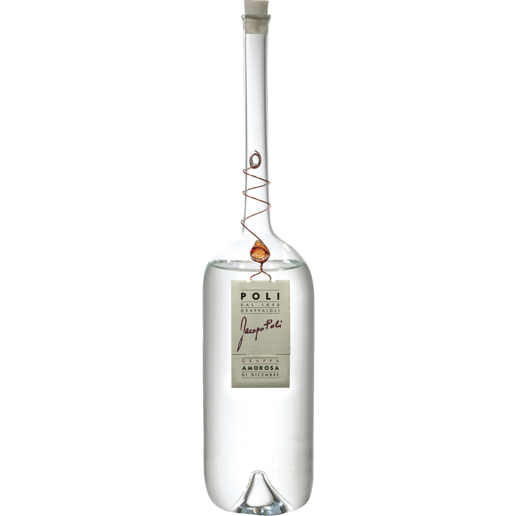 Poli Grappa Amorosa di Dicembre, 0,50 L, 40% Vol., Spirituosen