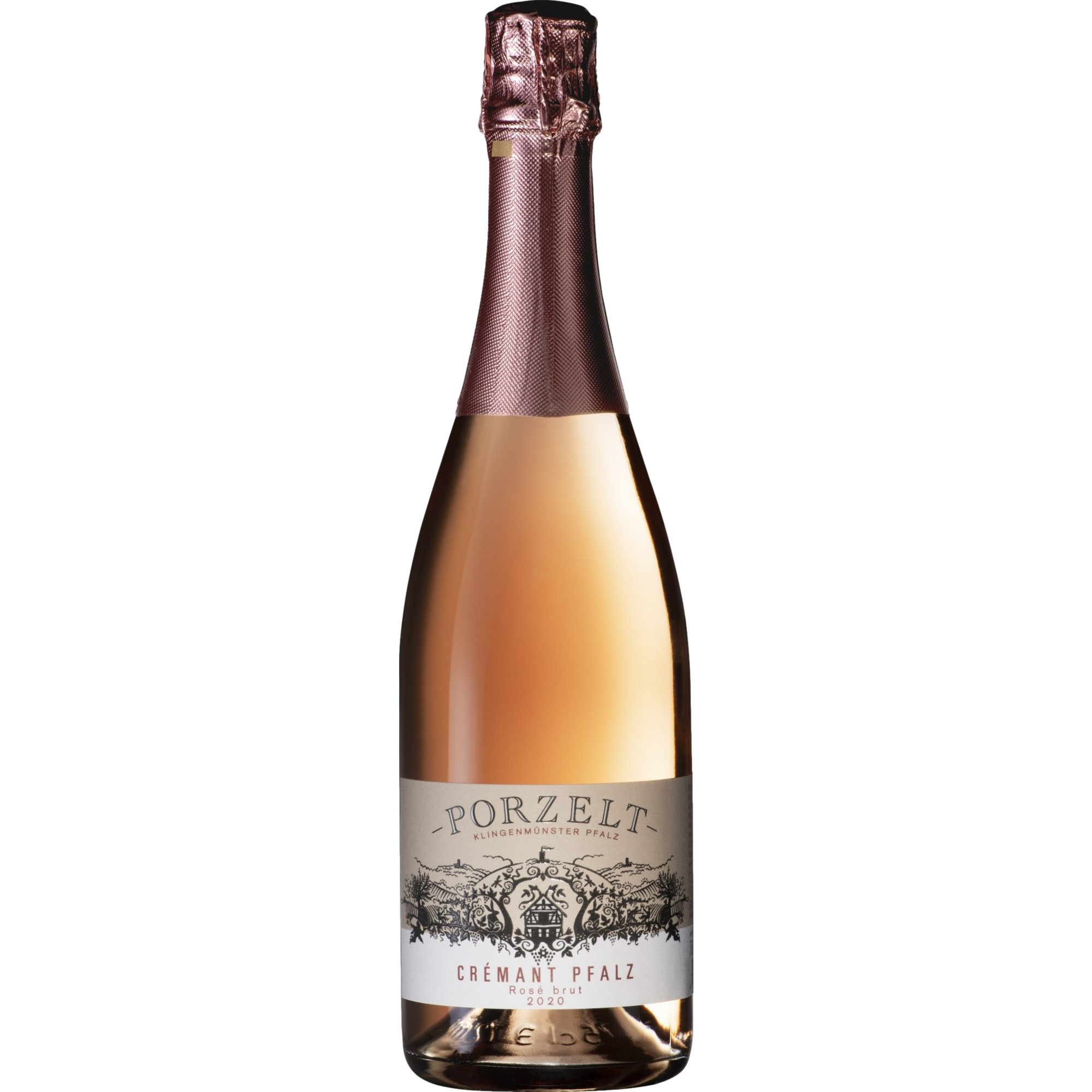 Porzelt Crémant Rosé Bio, Brut, Pfalz, Pfalz, 2021, Schaumwein