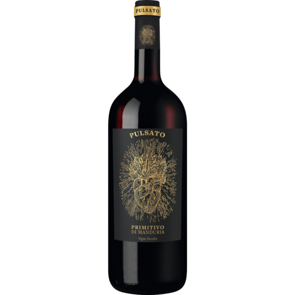 Pulsato Primitivo di Manduria Vigne Vecchie, Primitivo di Manduria DOC, Magnum, Apulien, 2023, Rotwein