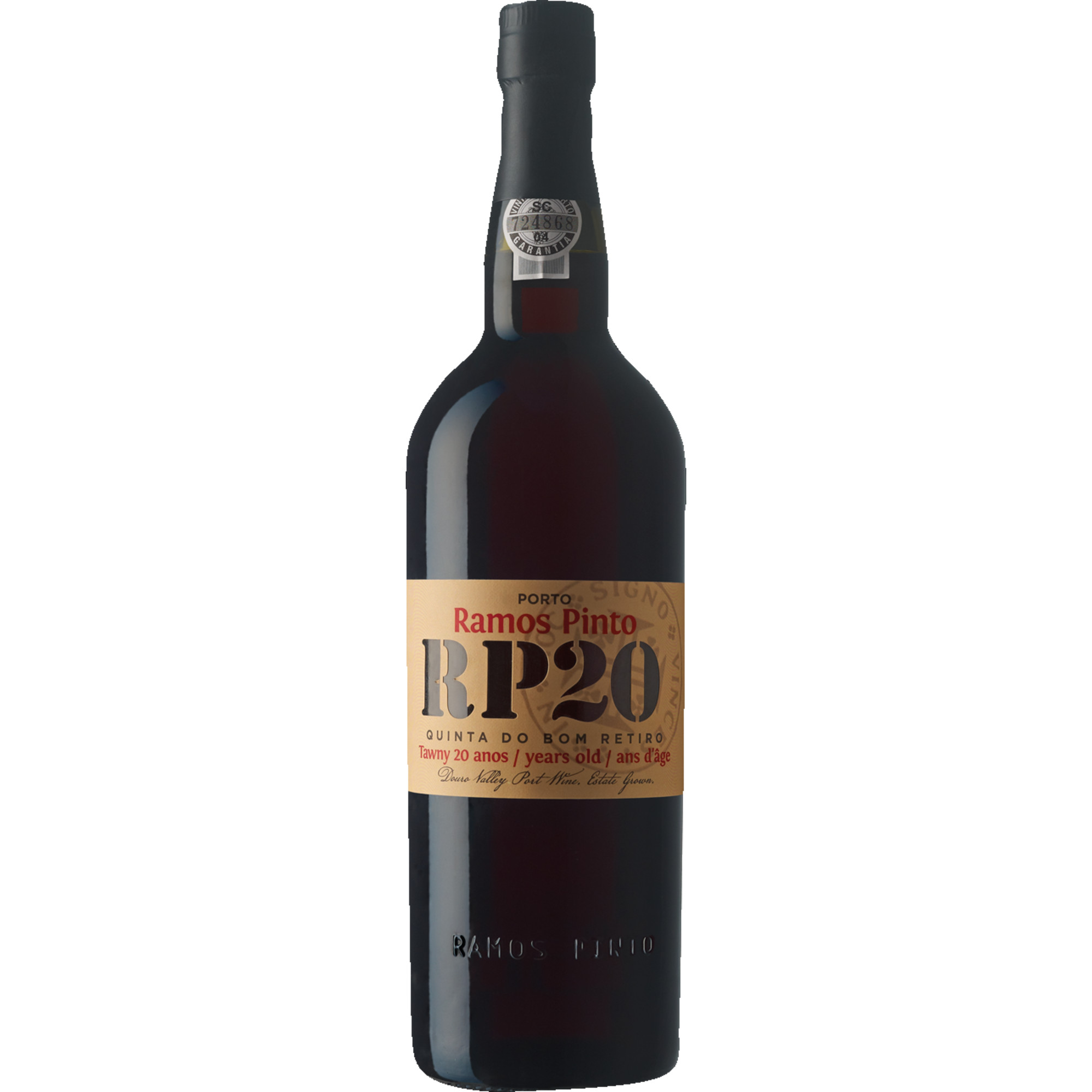Ramos Pinto Tawny Port 20 YO Quinta do Bom-Retiro, Vinho do Port DOC, 0,75 L, 20,5 % Vol., Douro, Spirituosen