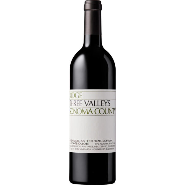 Ridge Three Valleys, Sonoma County, Kalifornien, 2022, Rotwein