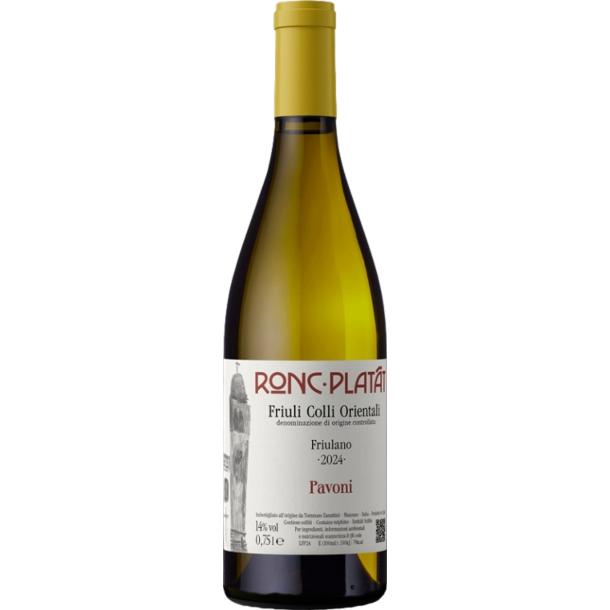 Ronc Platat Friulano Pavoni, Friuli Colli Orientali DOC, Friaul, 2024, Weißwein