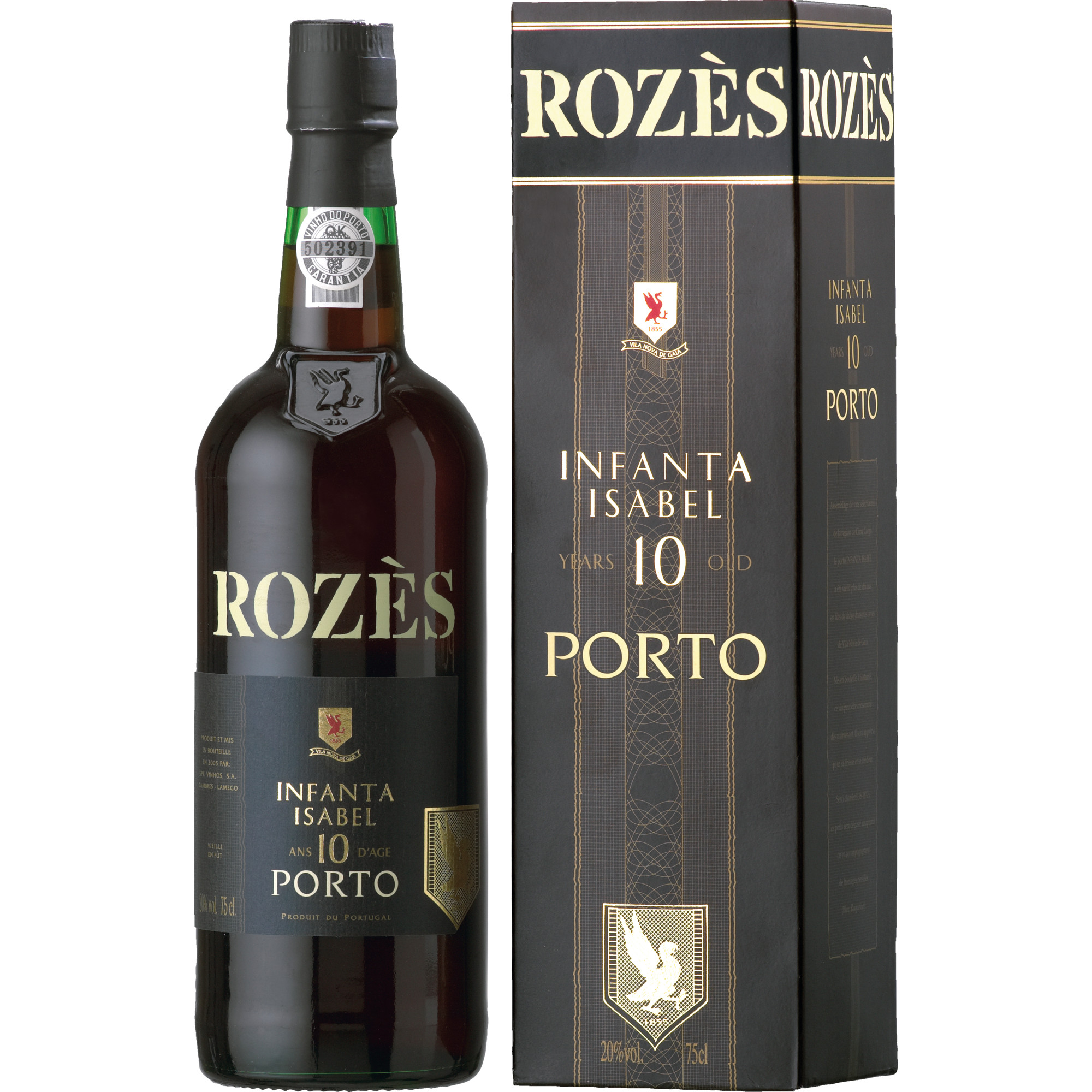 Rozès 10 Year Old Tawny Port Infanta Isabel, Vinho do Porto DOC, 0,75 L, 20% Vol., Geschenketui, Douro, Spirituosen