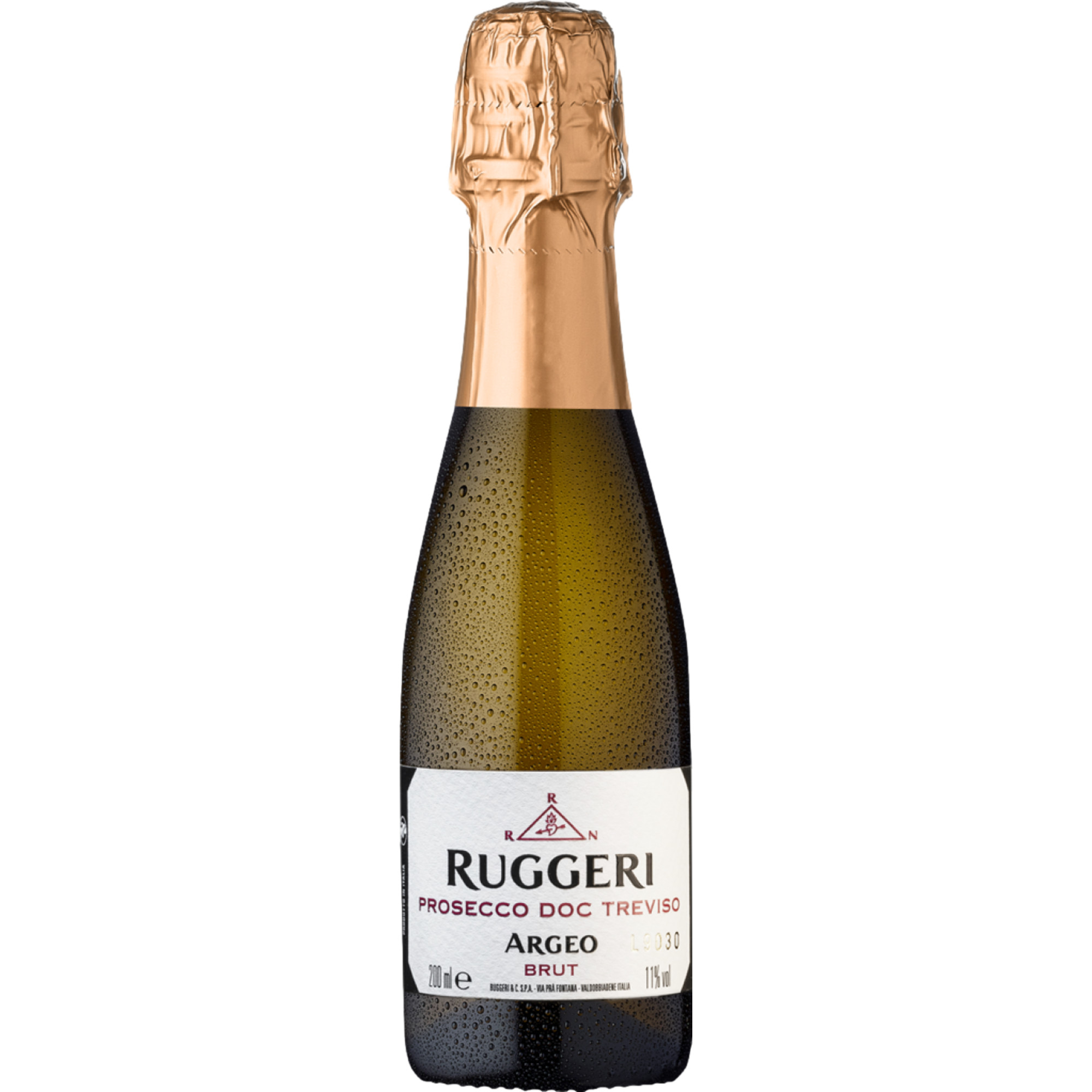 Ruggeri Argeo Prosecco, Brut, Prosecco DOC, 0,2 L, Venetien, Schaumwein