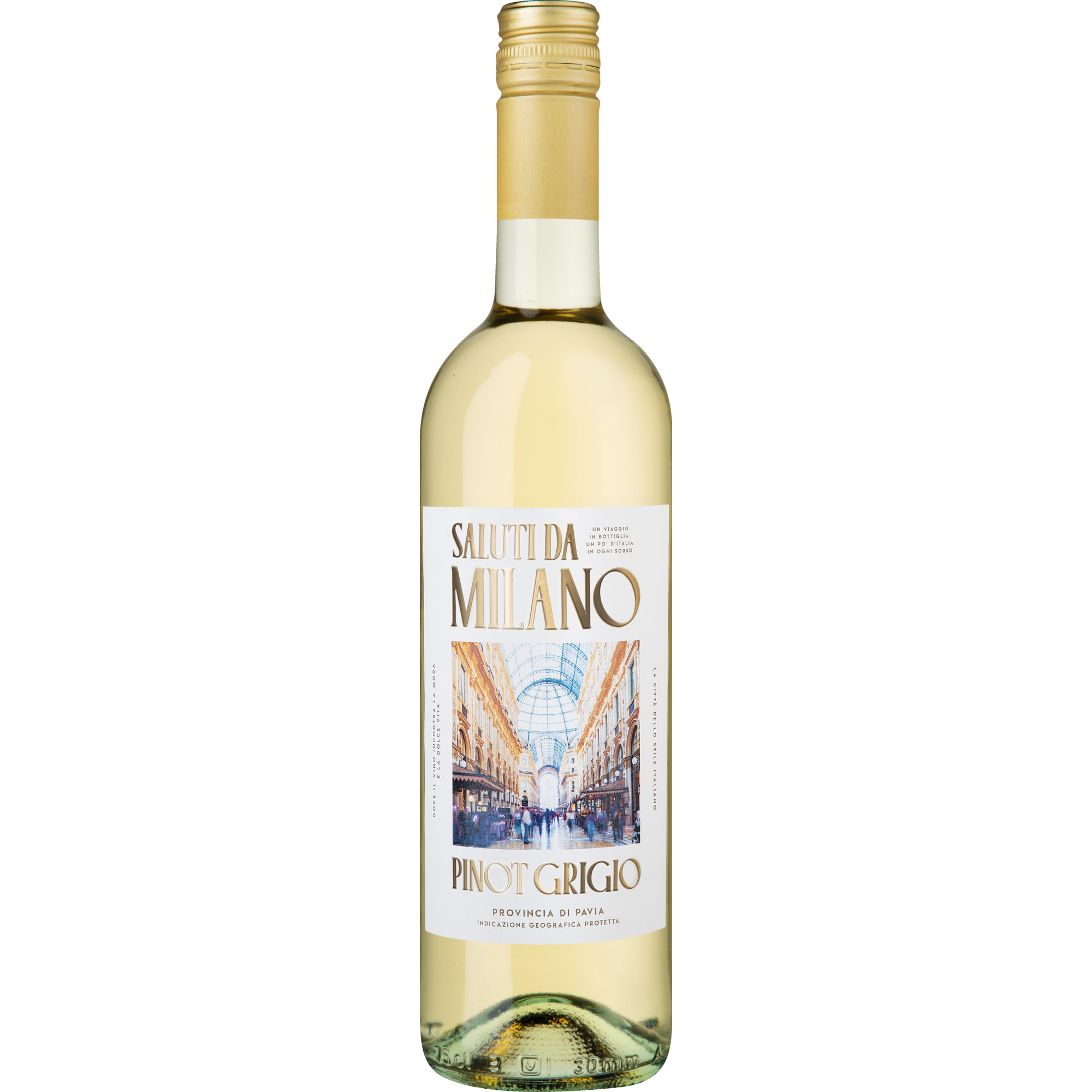 Saluti da Milano Pinot Grigio, Provincia di Pavia IGP, Lombardei, 2024, Weißwein