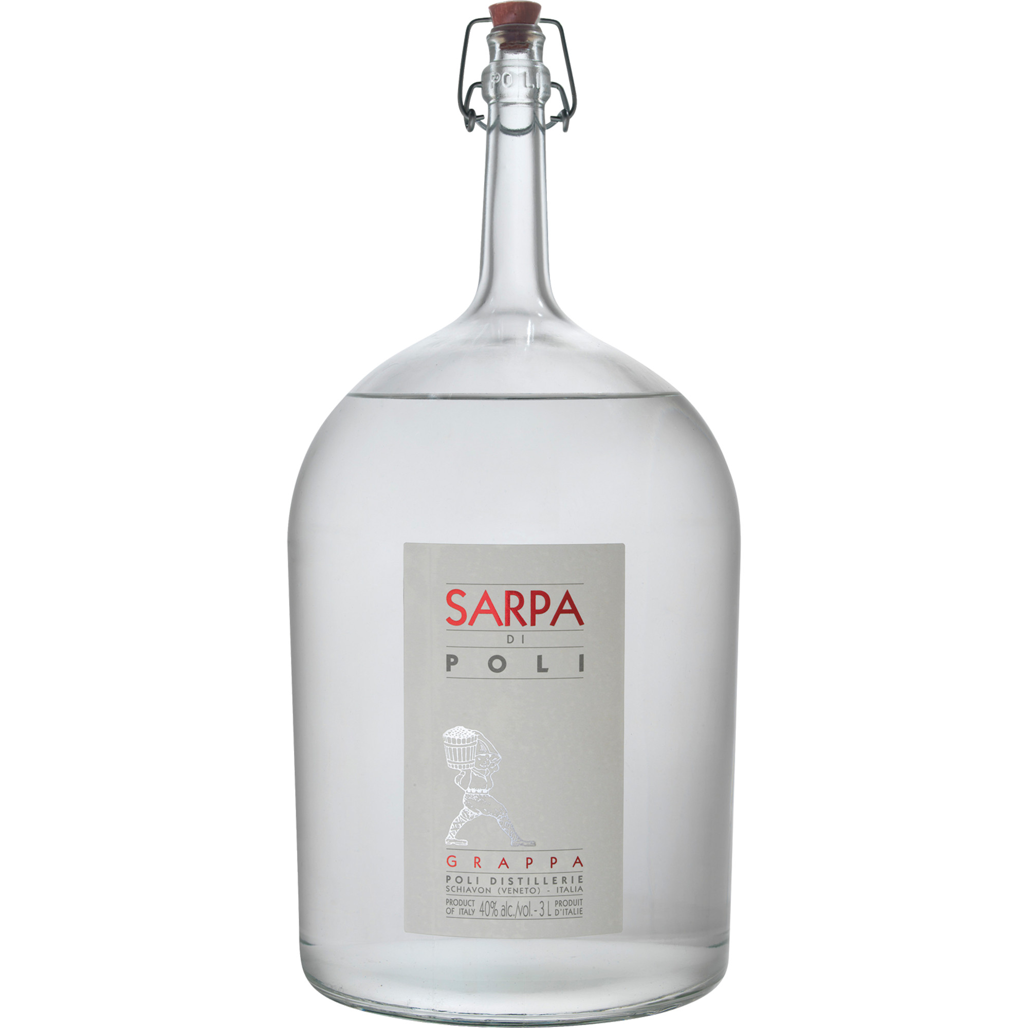 Sarpa di Poli Big Mama Grappa, 3 L, 40 % Vol., Venetien, Spirituosen