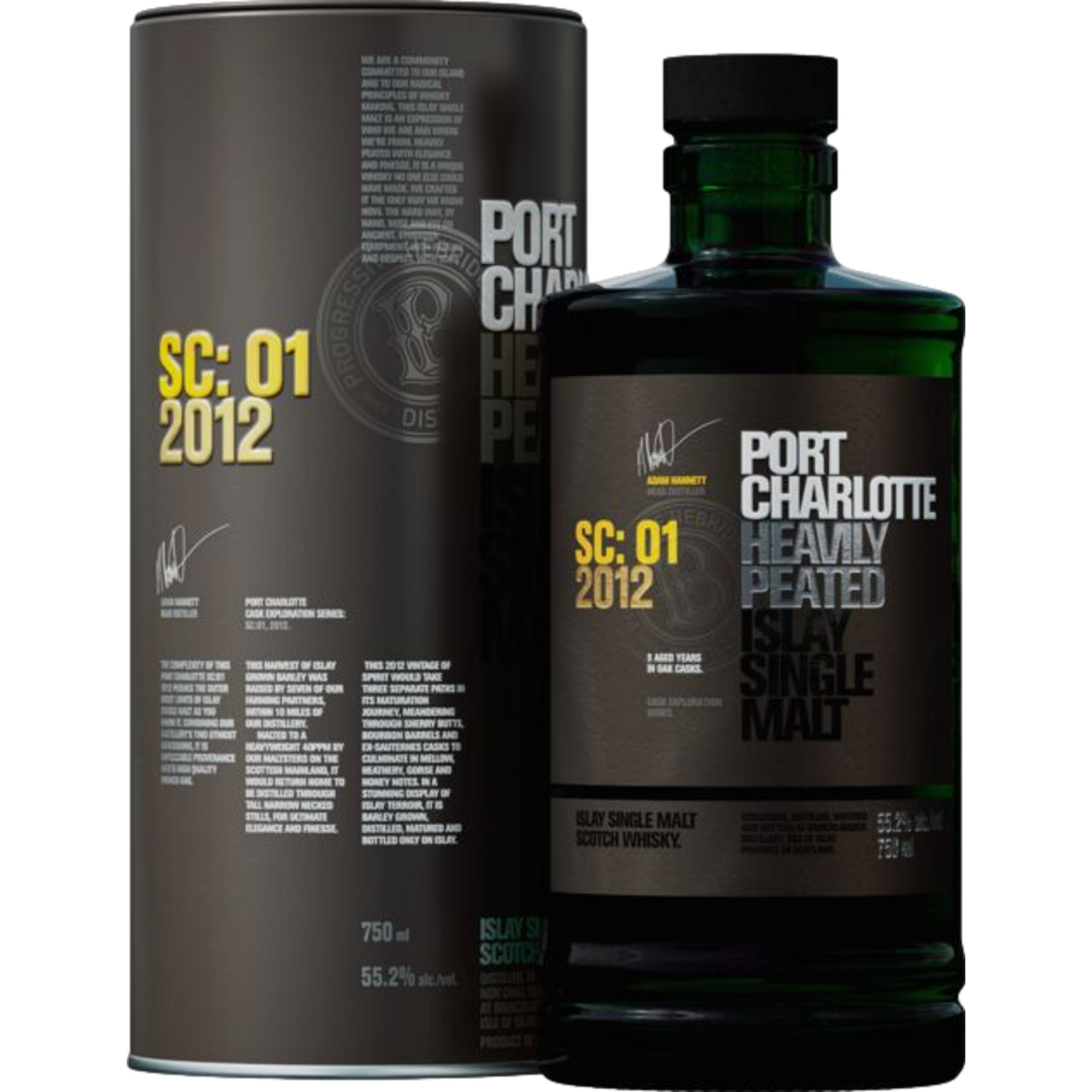 SC:01 2012 Heavily Peated Islay Single Malt, Scotch Whisky, 0,7 L, 55,2% Vol., Schottland, Spirituosen
