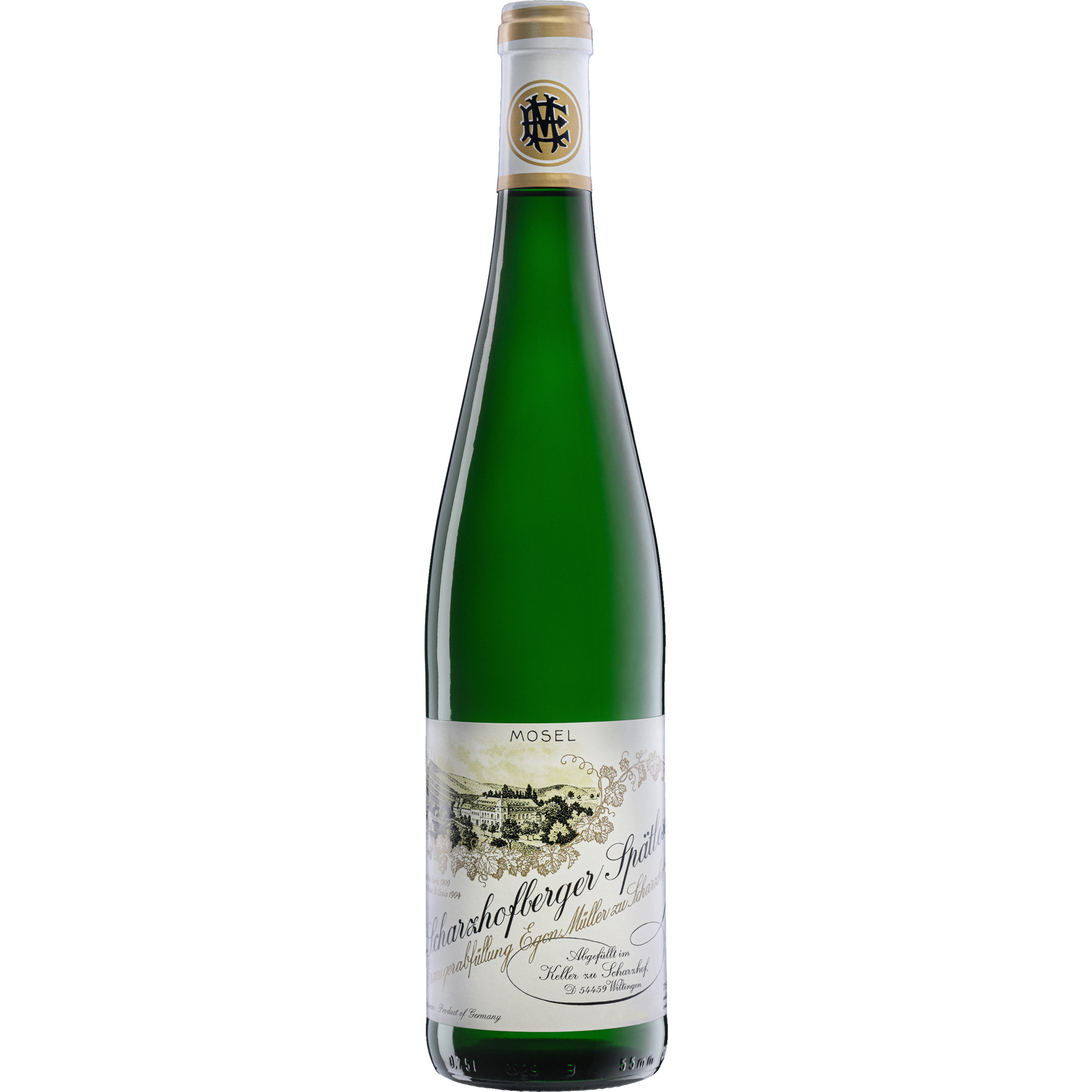 Scharzhofberger Riesling Spätlese, Süß, Mosel, Mosel, 2018, Weißwein