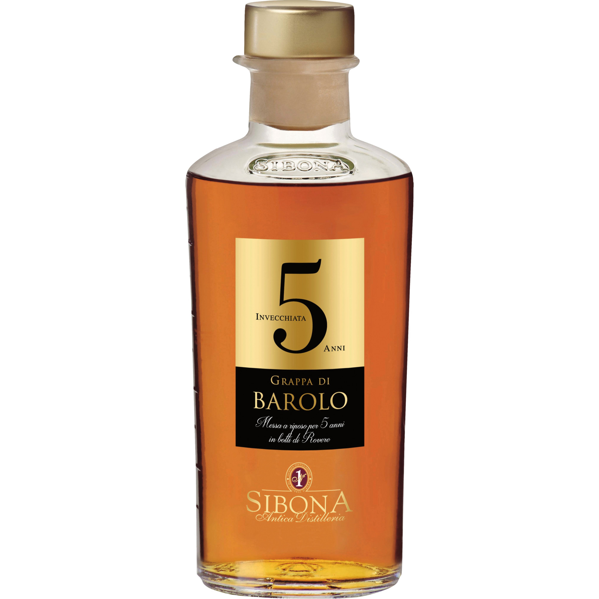 Sibona Grappa di Barolo Invecchiata 5 Anni, Italien, 0,5 L, 44% Vol., in Geschenketui, Piemont, Spirituosen