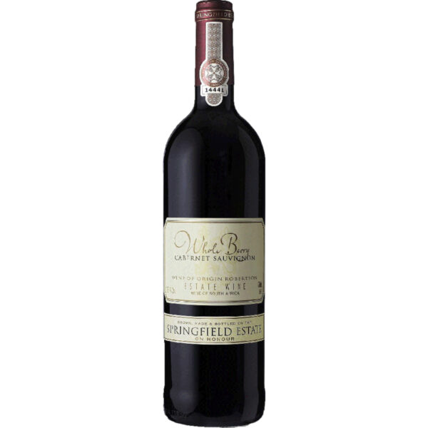 Springfield Estate Whole Berry Cabernet Sauvignon, Robertson, Cape South Coast, Cape South Coast, 2022, Rotwein