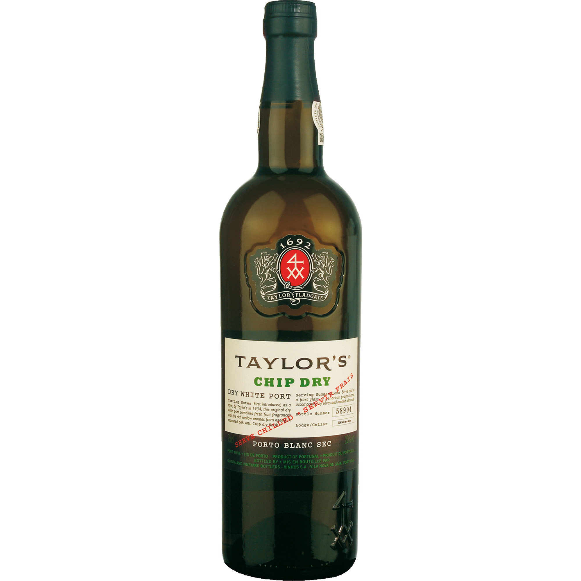 Taylor's Chip Dry, Douro DOC, 20% Vol., Douro, Spirituosen