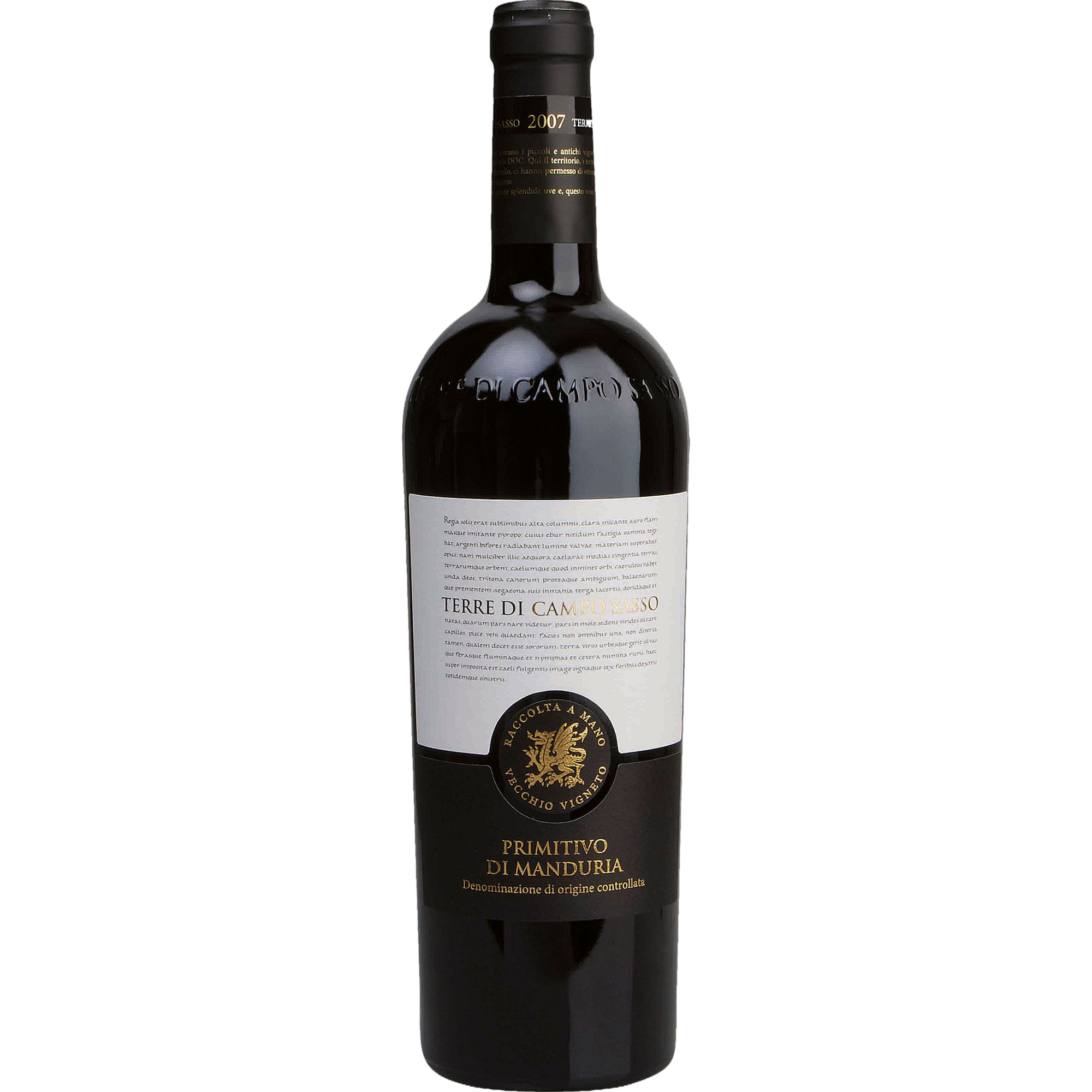 Terre di Campo Sasso Primitivo di Manduria, Primitivo di Manduria DOC, Apulien, 2023, Rotwein