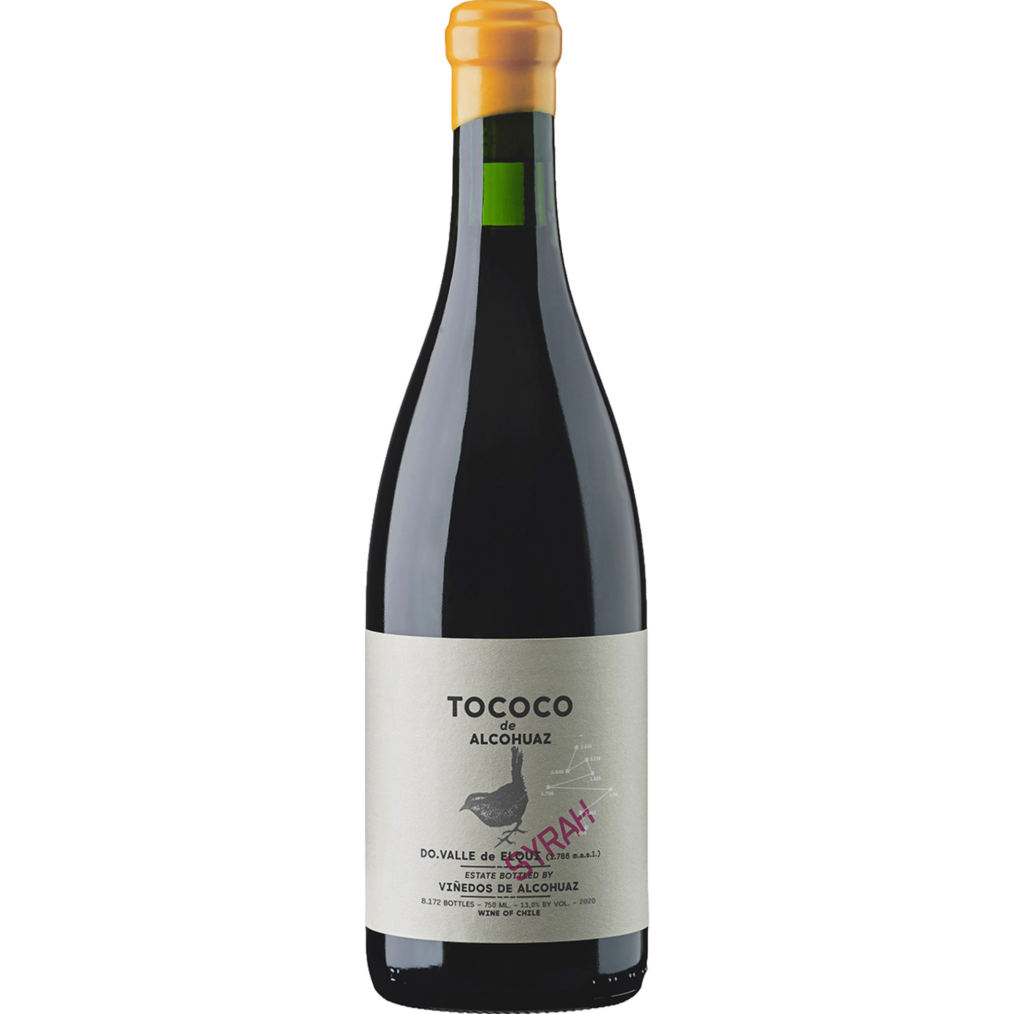 Tococo Syrah, Valle del Elqui, Valle del Elqui, 2020, Rotwein