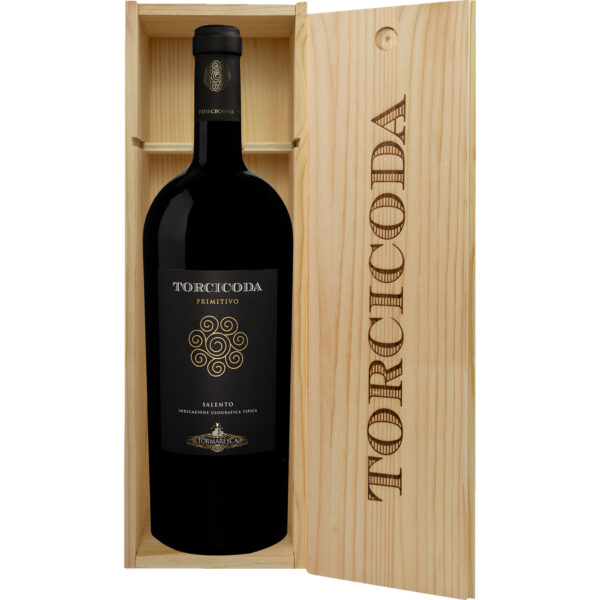 Torcicoda Primitivo Salento, Salento IGT, Magnum in Holzkiste, Apulien, 2023, Rotwein