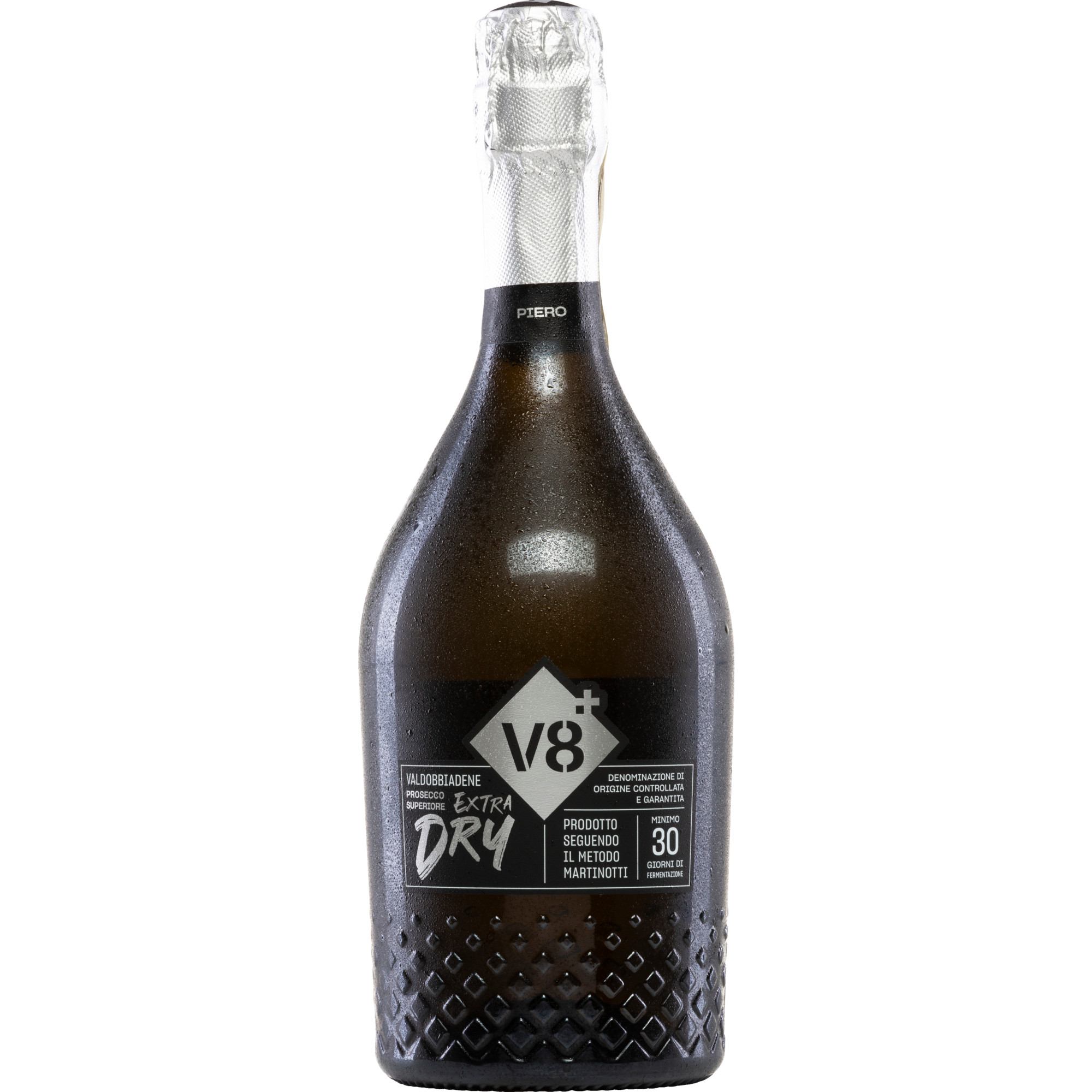 v8+ Piero Valdobbiadene Prosecco Superiore, Extra Dry, Valdobbiadene Prosecco DOCG, Venetien, Perlwein / Secco
