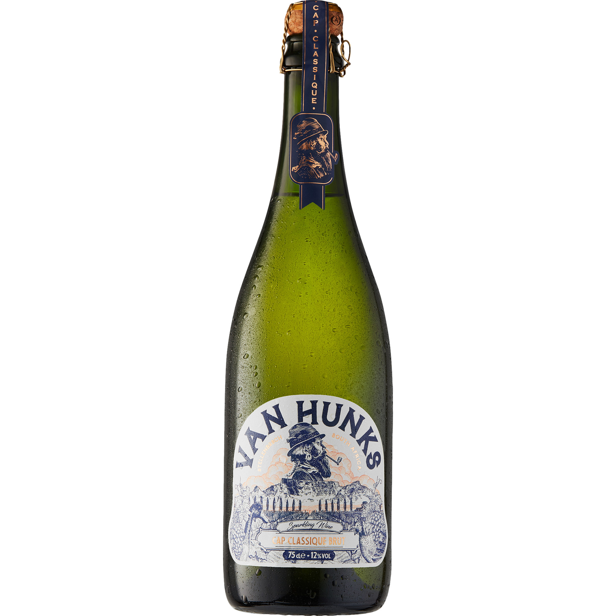 Van Hunks Cap Classique, Brut, WO Stellenbosch, Wine of South Africa, Schaumwein
