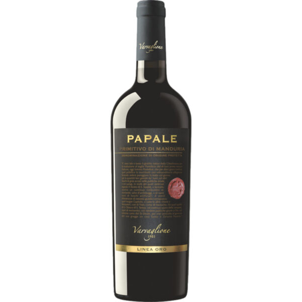 Varvaglione Papale Linea Oro Primitivo di Manduria, Primitivo di Manduria DOC, Apulien, 2021, Rotwein