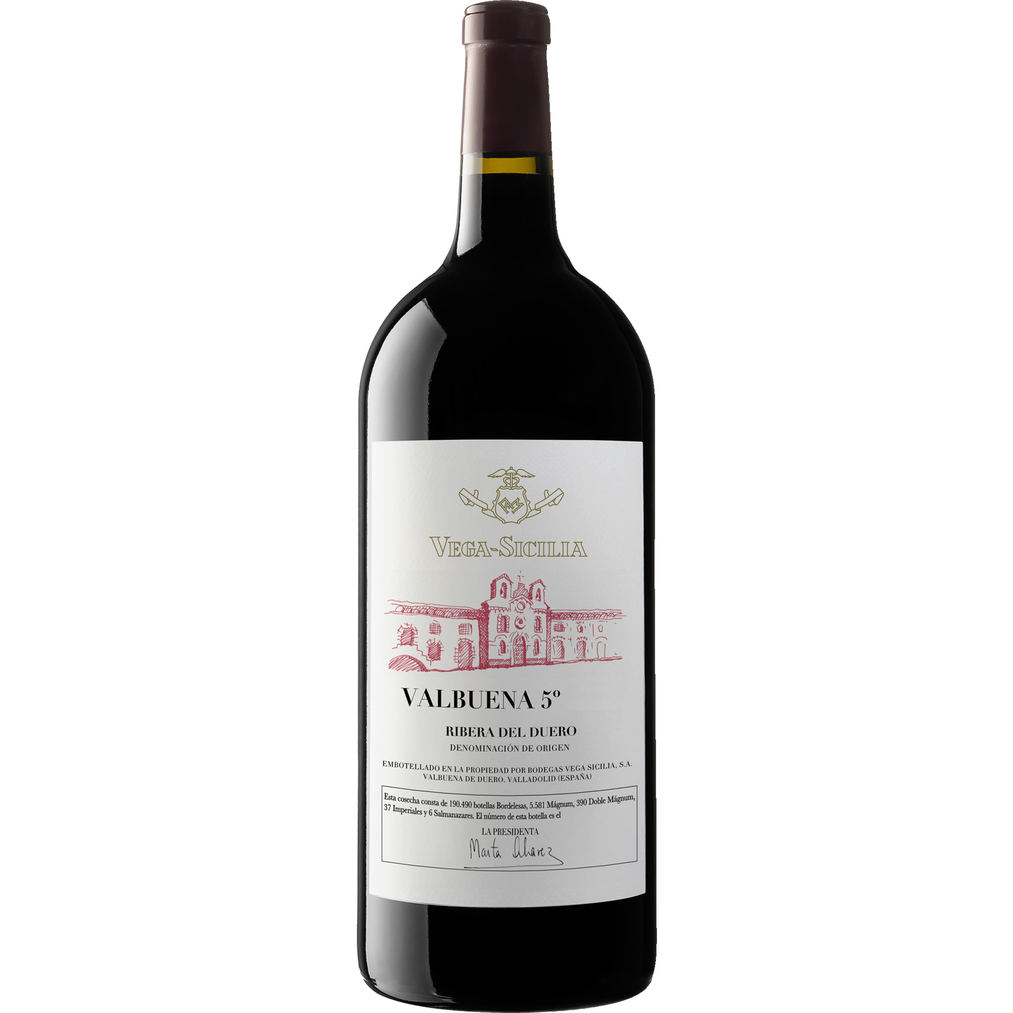 Vega Sicilia Valbuena 5°, Ribera del Duero DO, 3 L, Holzkiste, Kastilien - León, 2020, Rotwein