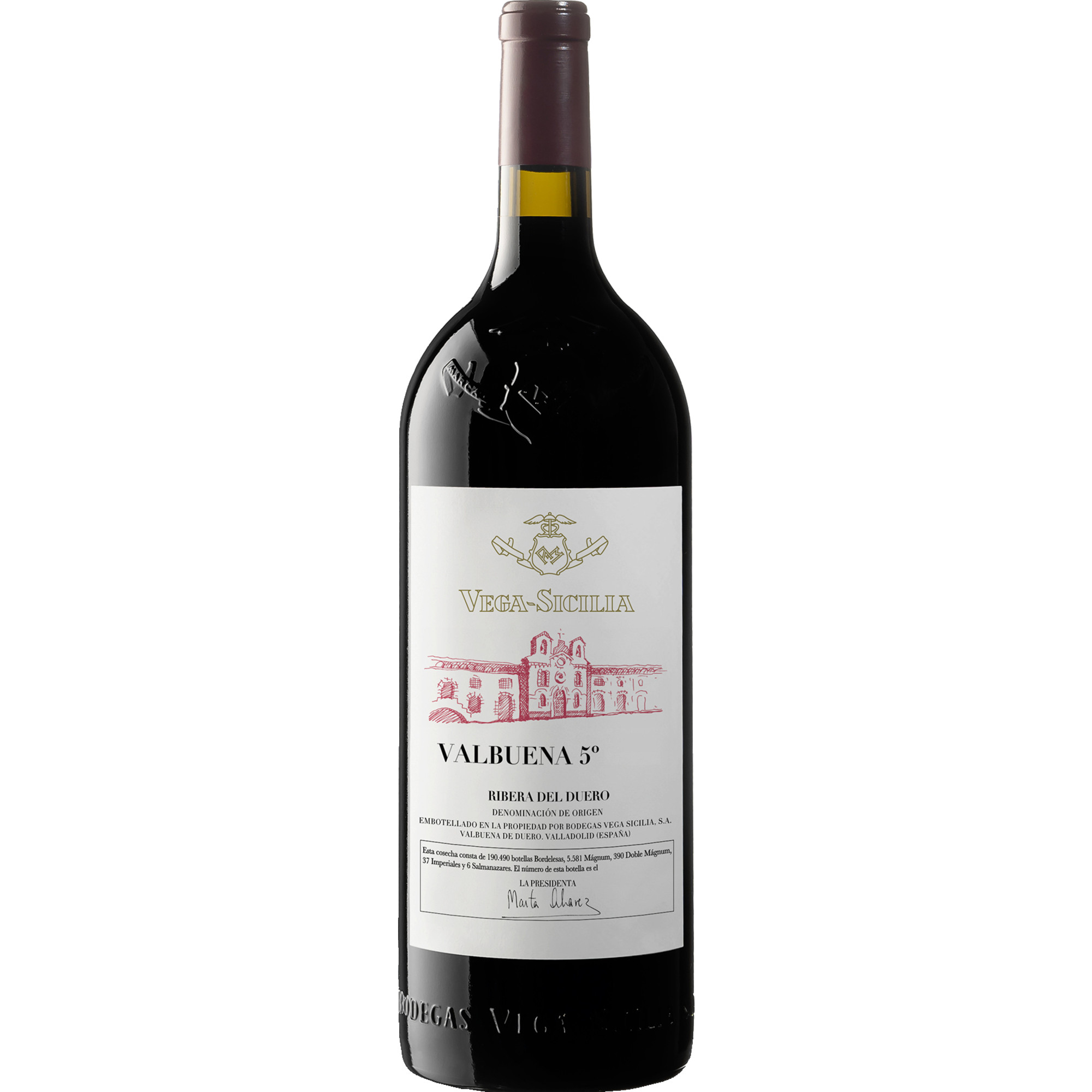 Vega Sicilia Valbuena 5°, Ribera del Duero DO, Magnum, Holzkiste, Kastilien - León, 2021, Rotwein