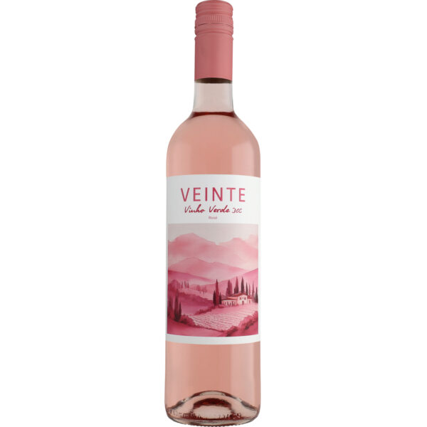 Veinte Vinho Verde Rosé 2025 0.75L 9% Vol. Roséwein Halbtrocken aus Spanien