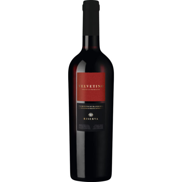 Velvetino Primitivo Riserva, Primitivo di Manduria Riserva DOC, Apulien, 2022, Rotwein
