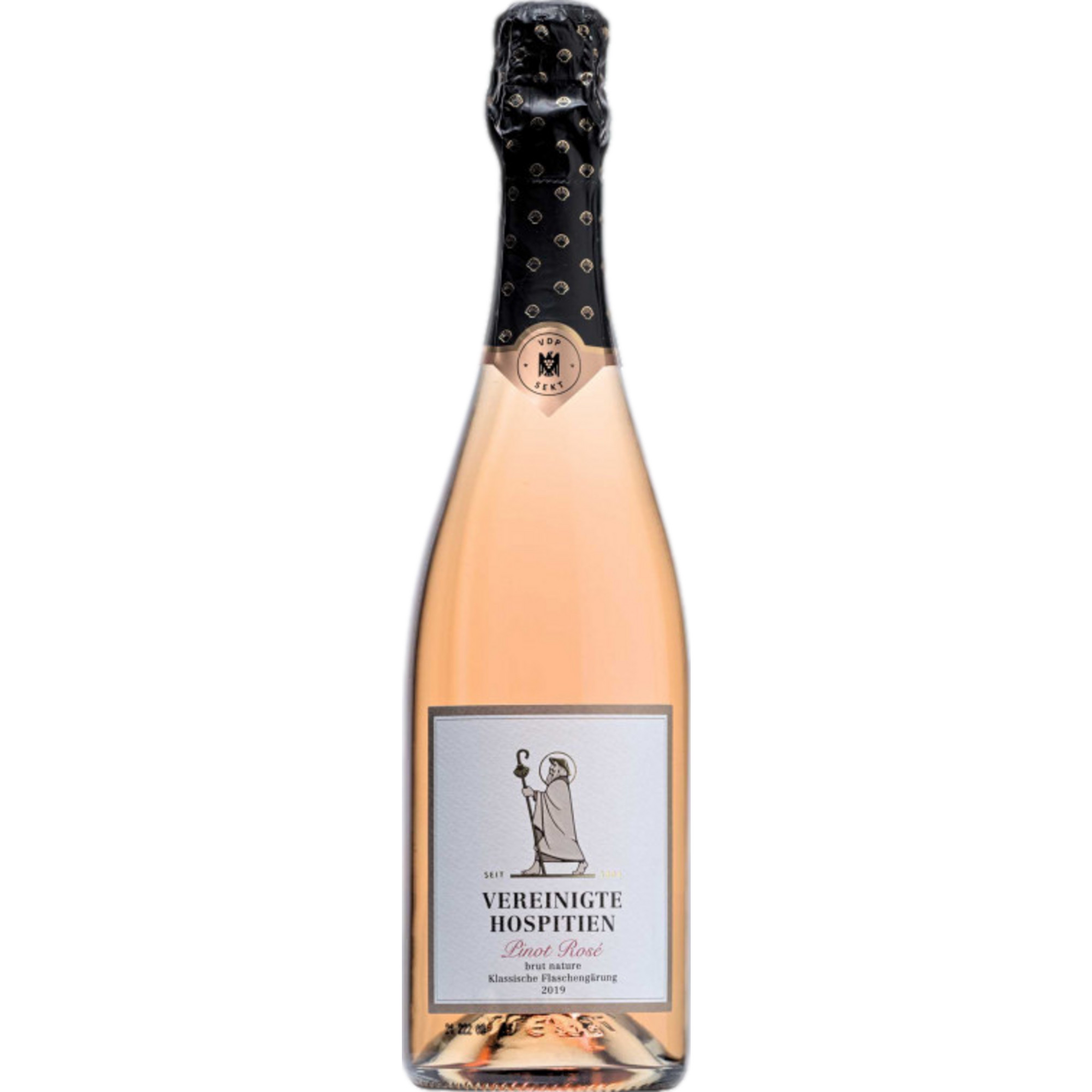 Vereinigte Hospitien Pinot Rosé Sekt, Brut Nature, Mosel, Mosel, 2019, Schaumwein