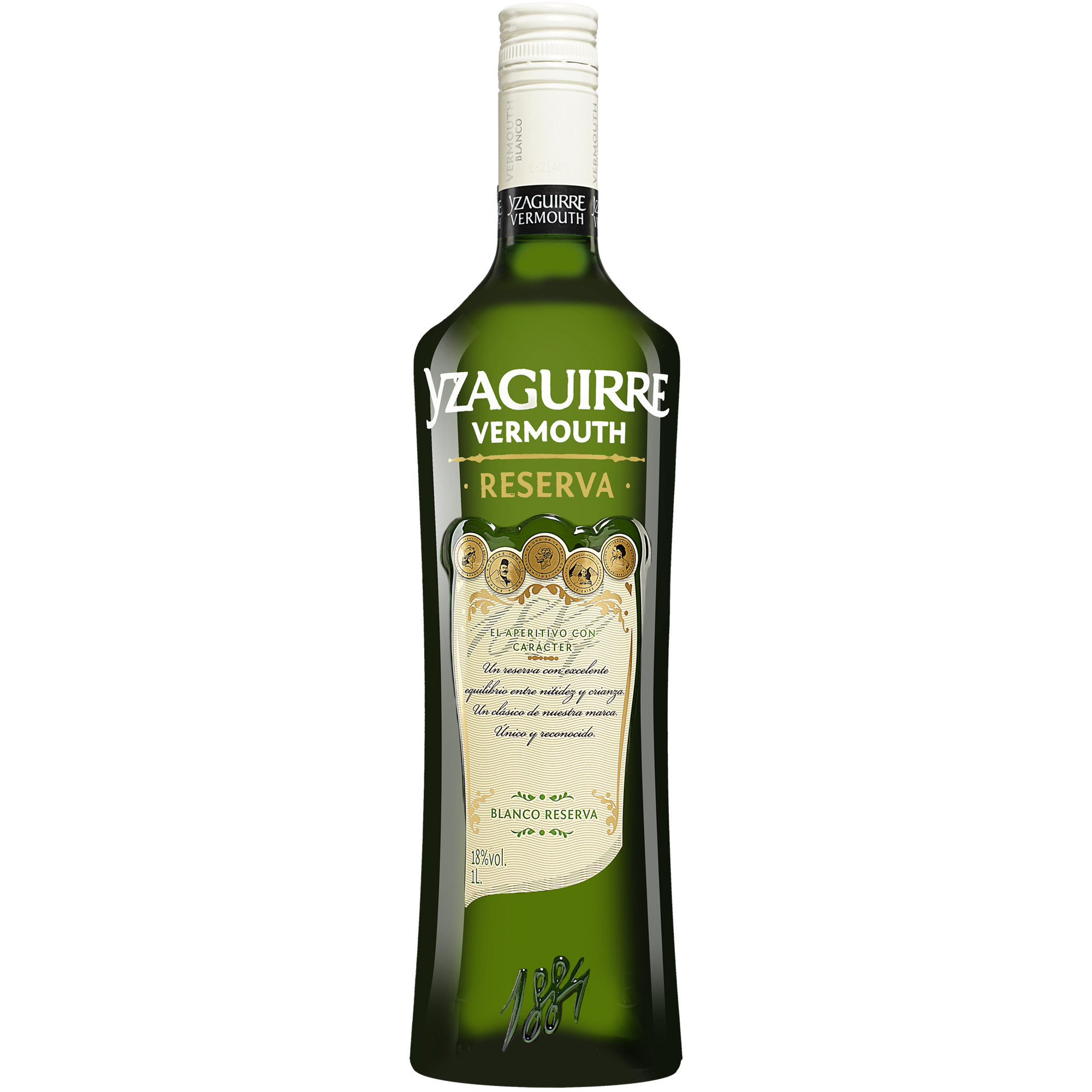 Vermouth Yzaguirre Blanco Reserva - 1,0 L. 1L 18% Vol. Süß aus Spanien