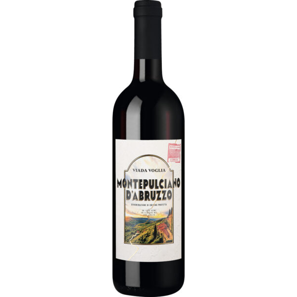 Viada Voglia Montepulciano, Montepulciano d'Abruzzo DOP, Abruzzen, 2023, Rotwein