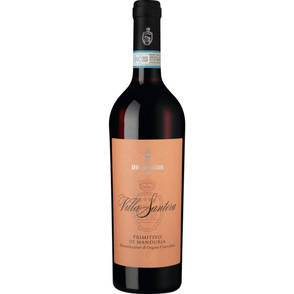 Villa Santera Primitivo, Primitivo di Manduria DOC, Apulien, 2023, Rotwein
