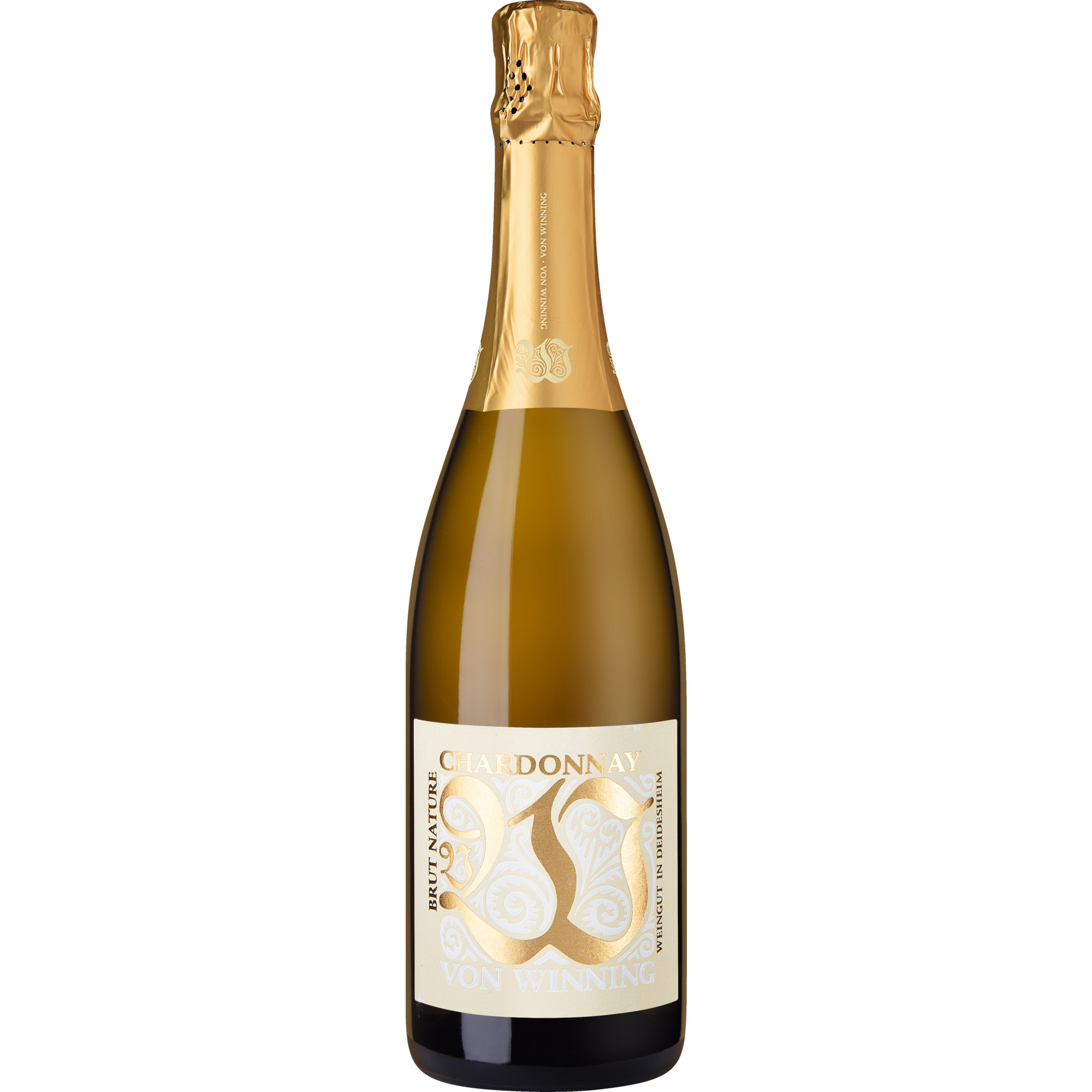 Von Winning Chardonnay Sekt, Extra Brut, Deutscher Sekt b.A. Pfalz, Pfalz, Schaumwein