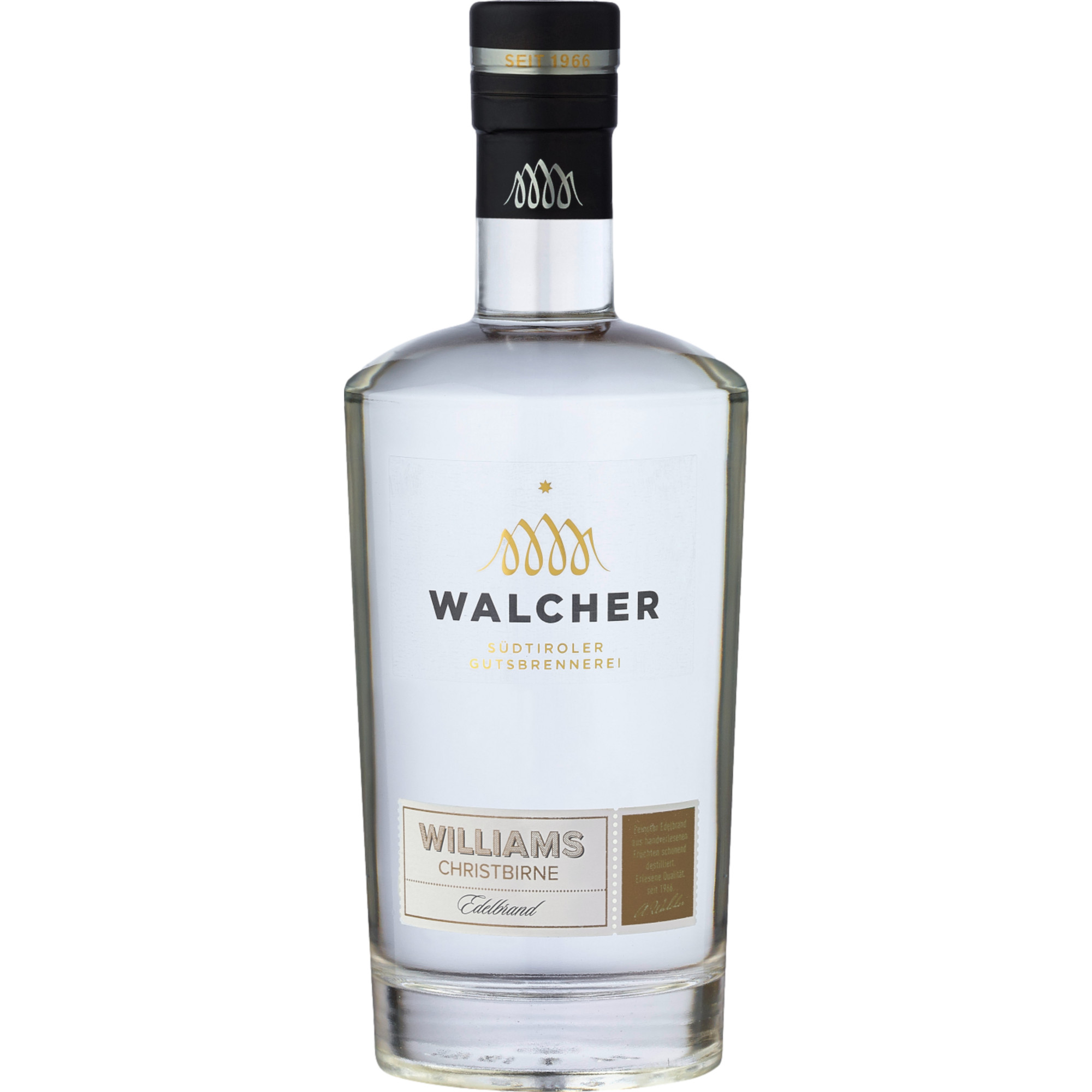 Walcher Williams Christbirne Edelbrand, Italien, 0,7 L, 40% Vol., Spirituosen