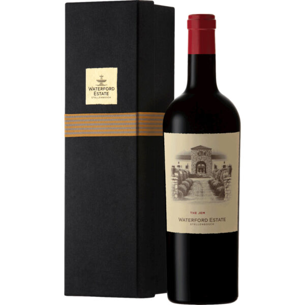 Waterford Estate The Jem, WO Stellenbosch, in Geschenkverpackung, Western Cape, 2017, Rotwein