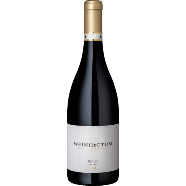 Weinfactum Bad Cannstatt 3-Stern Merlot QbA, Trocken, Württemberg, Württemberg, 2022, Rotwein