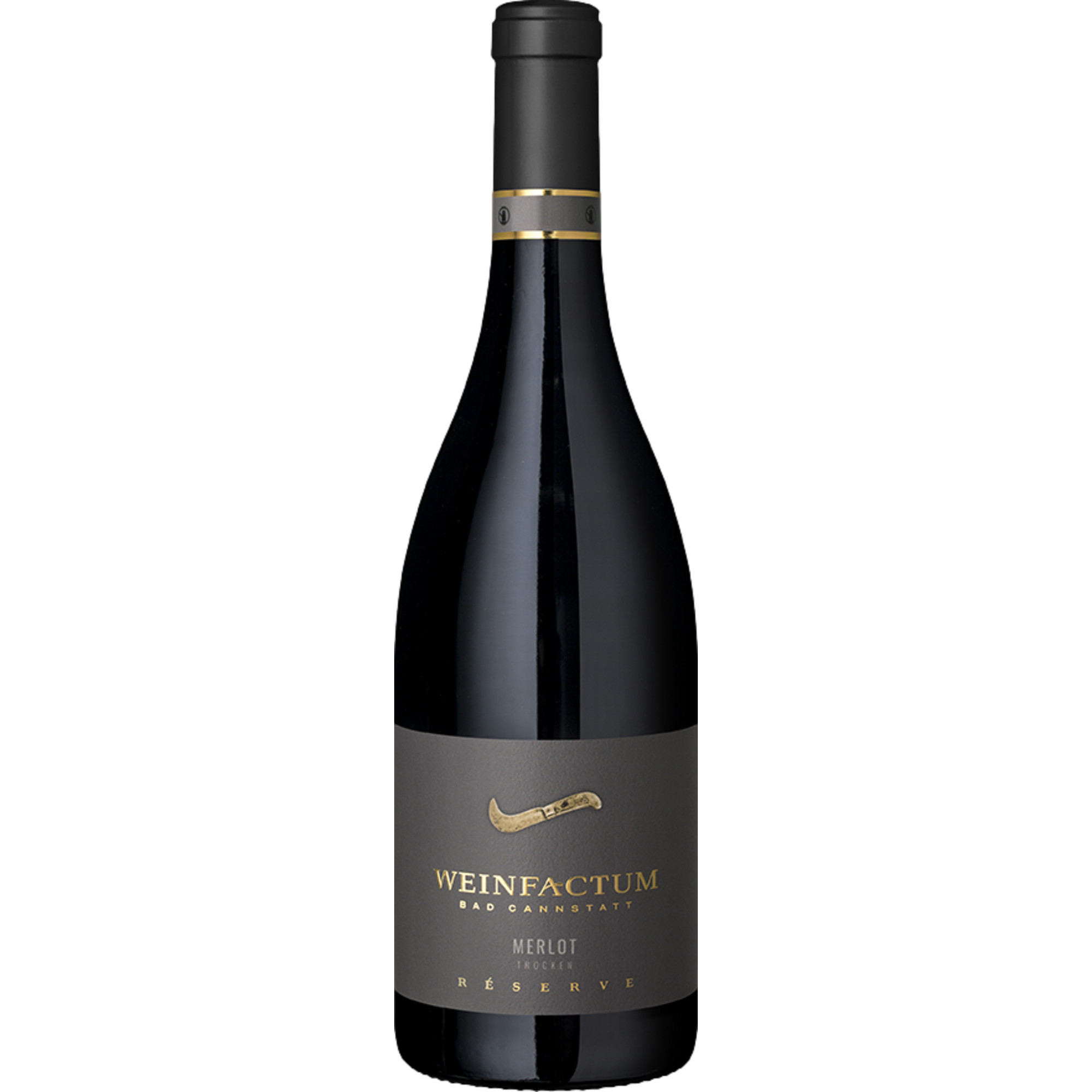 Weinfactum Bad Cannstatt Merlot Réserve QbA, Trocken, Württemberg, Württemberg, 2022, Rotwein