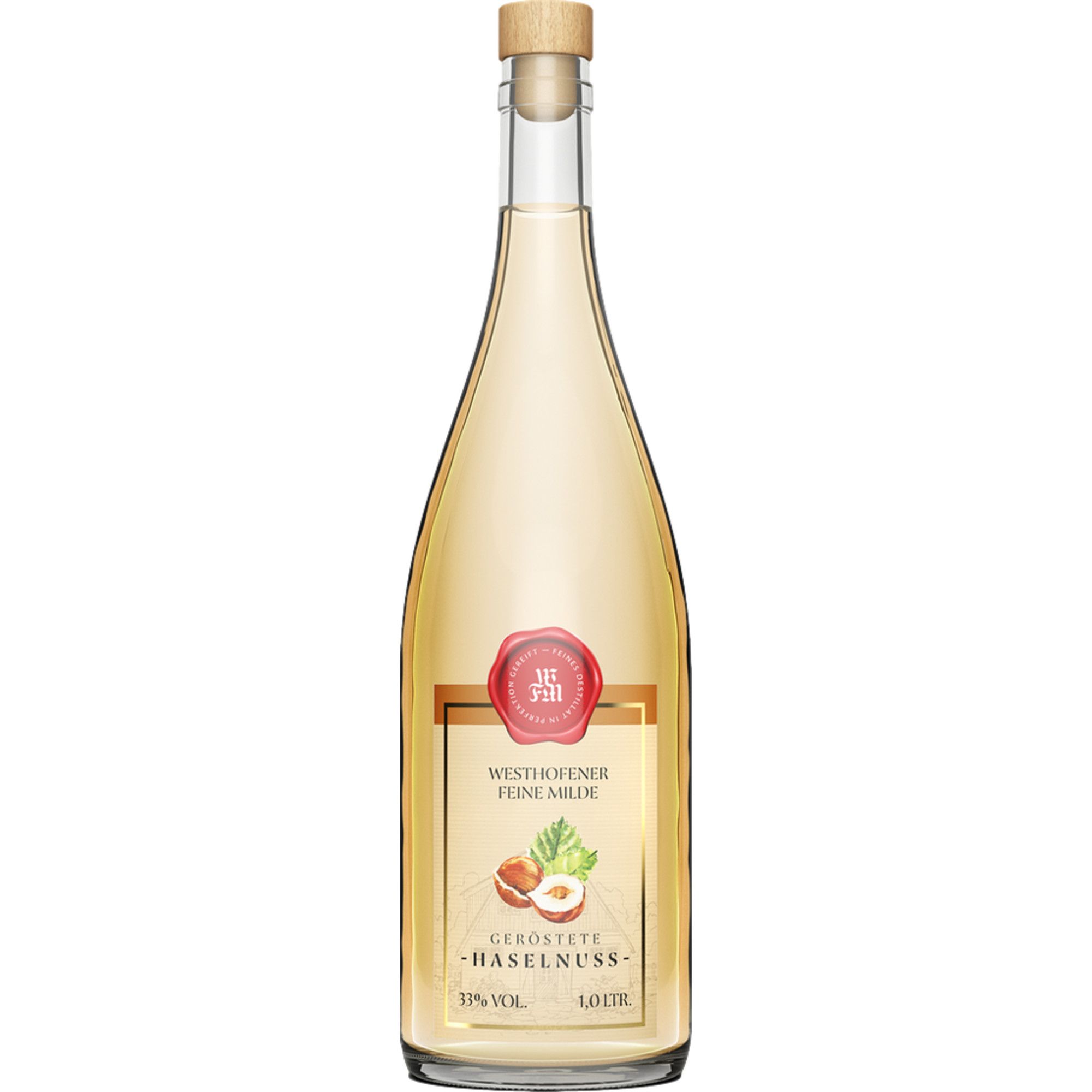 Westhofener Feine Milde Geröstete Haselnuss, Deutschland, 1,0 L, 33% Vol., Spirituosen