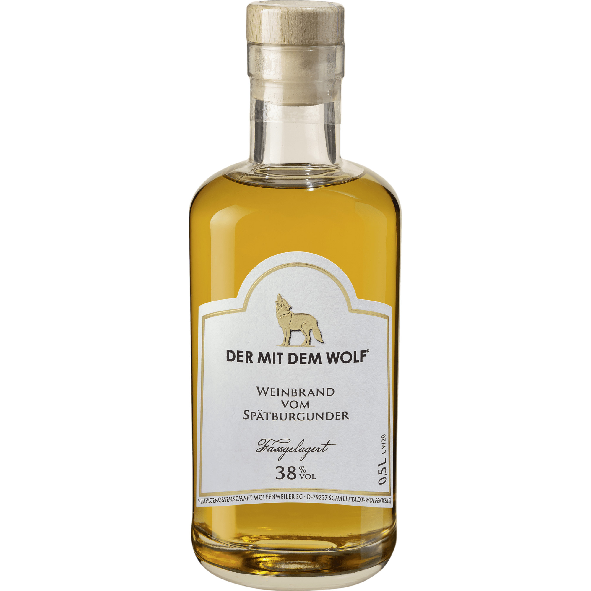 Wolfenweiler Weinbrand vom Spätburgunder, Deutschland, 0,5 L, 38% Vol., Baden, Spirituosen